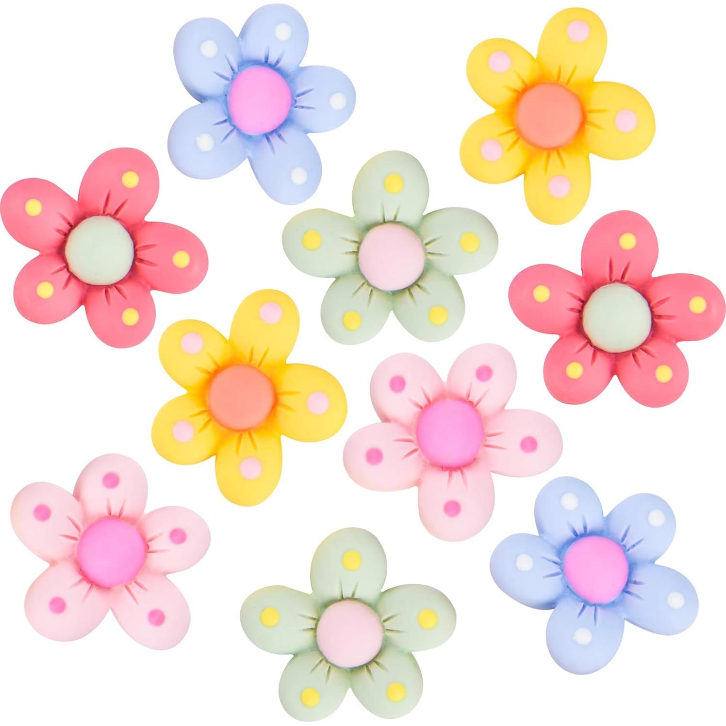 Charm de Zapatos Coloridos QYSEOFON - 10 Piezas de Flores