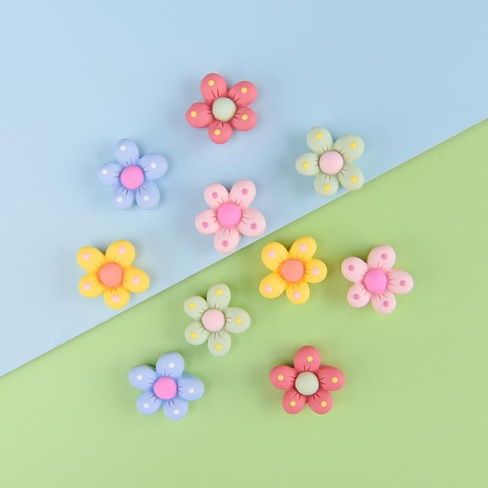 Charm de Zapatos Coloridos QYSEOFON - 10 Piezas de Flores