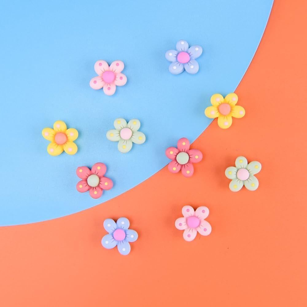 Charm de Zapatos Coloridos QYSEOFON - 10 Piezas de Flores