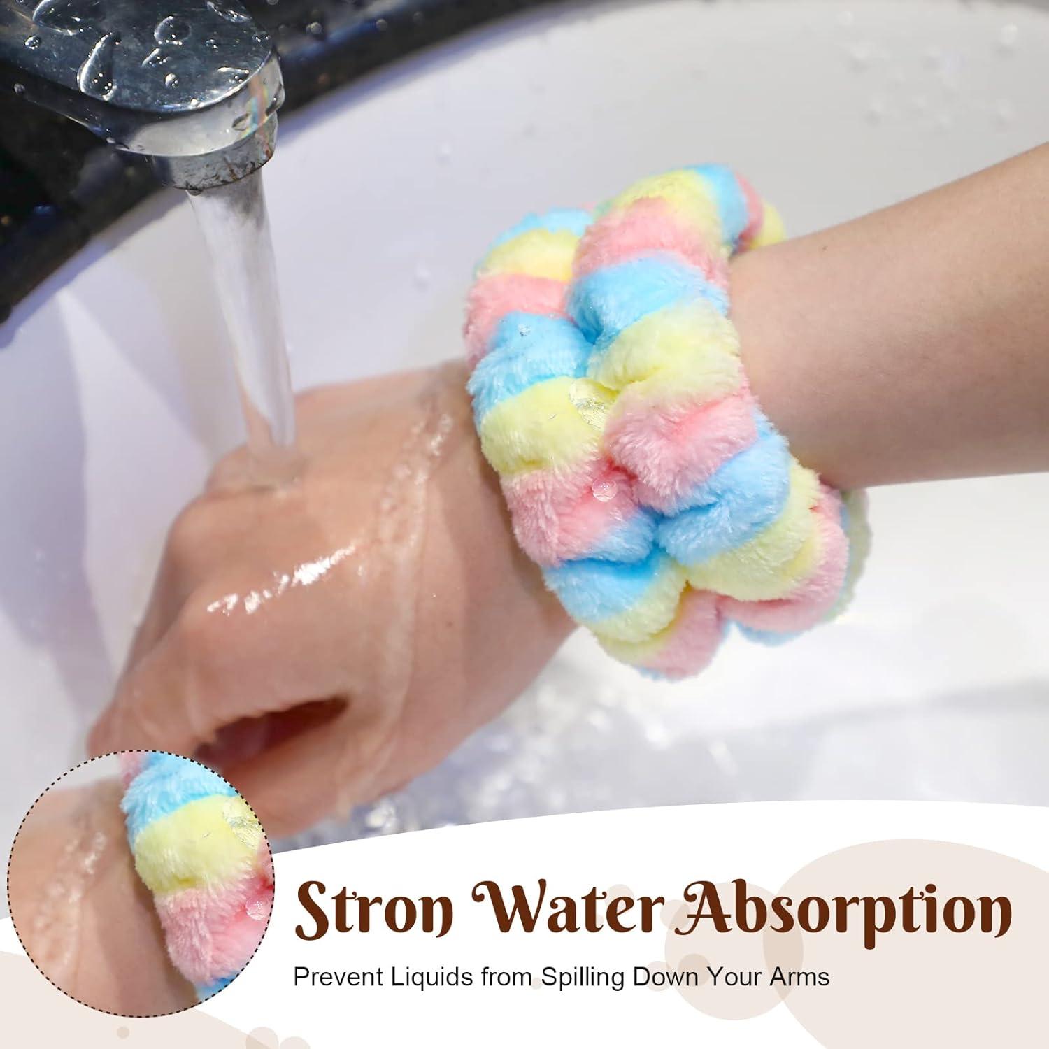 8 Muñequera Spa Franela Janinka Ajustable 6x9cm Reutilizables