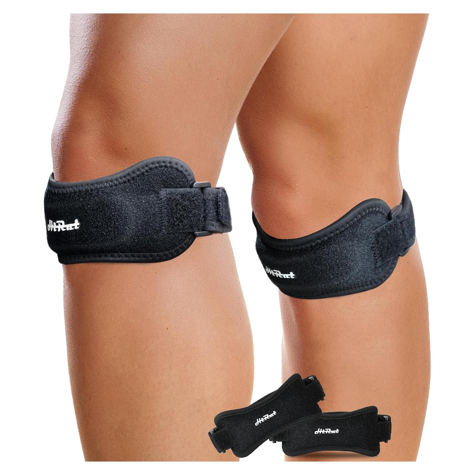 Correas de Tendón Patelar HiRui - Alivio Dolor Rodilla Negro