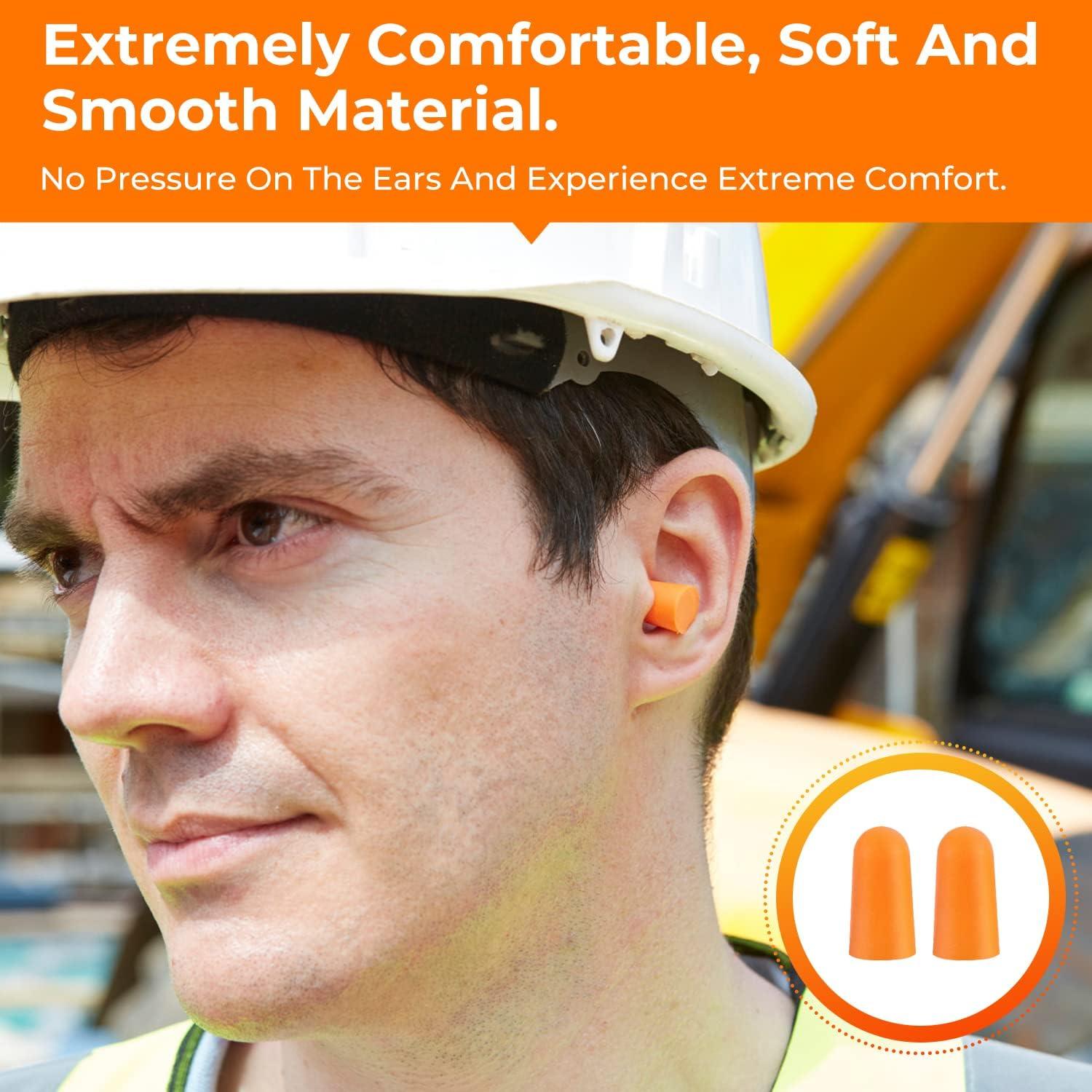 200 Pares Tapones de Espuma DISON 32dB Protección Auditiva