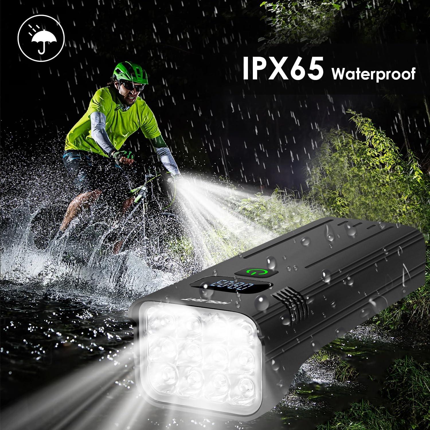 Luces de Bicicleta KASLIGHT 10000 Lúmenes Recargables USB