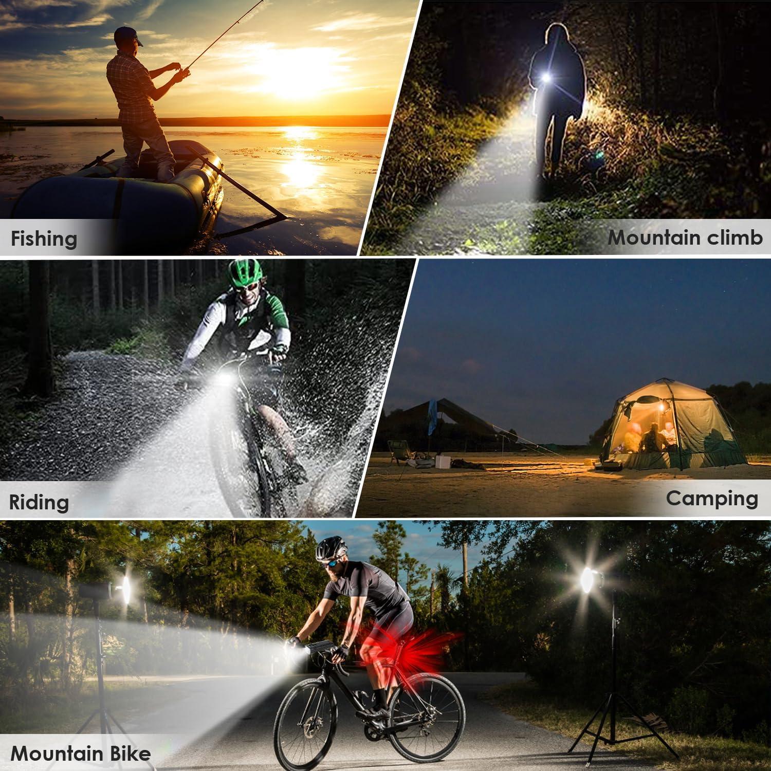 Luces de Bicicleta KASLIGHT 10000 Lúmenes Recargables USB