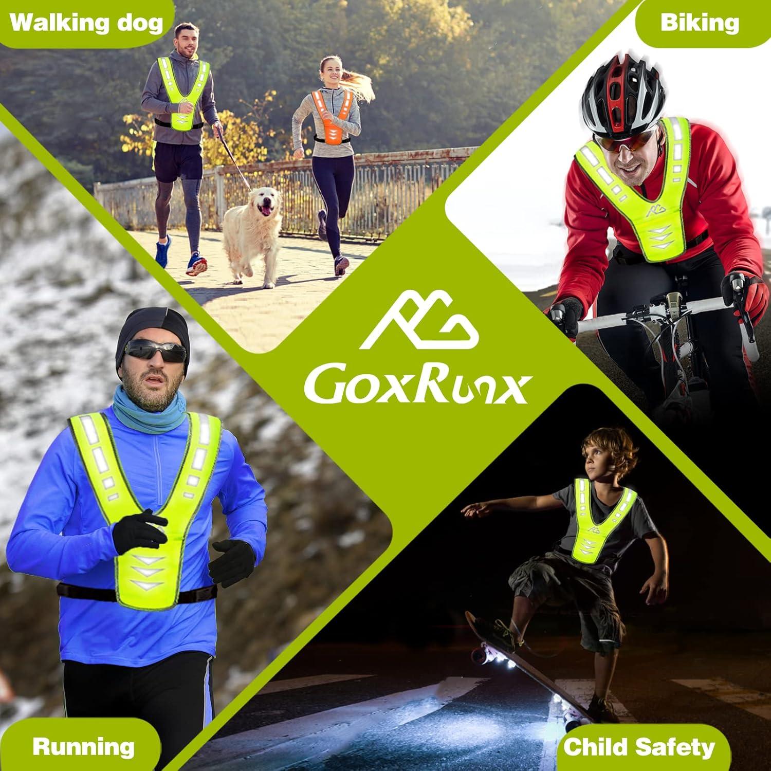 Chaleco Reflectante GoxRunx Verde Unisex para Correr y Ciclismo