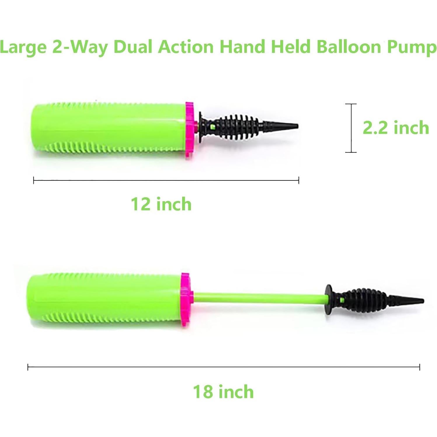 Bomba de Globo Manual Hdeoops Doble Acción Verde 30.48 cm