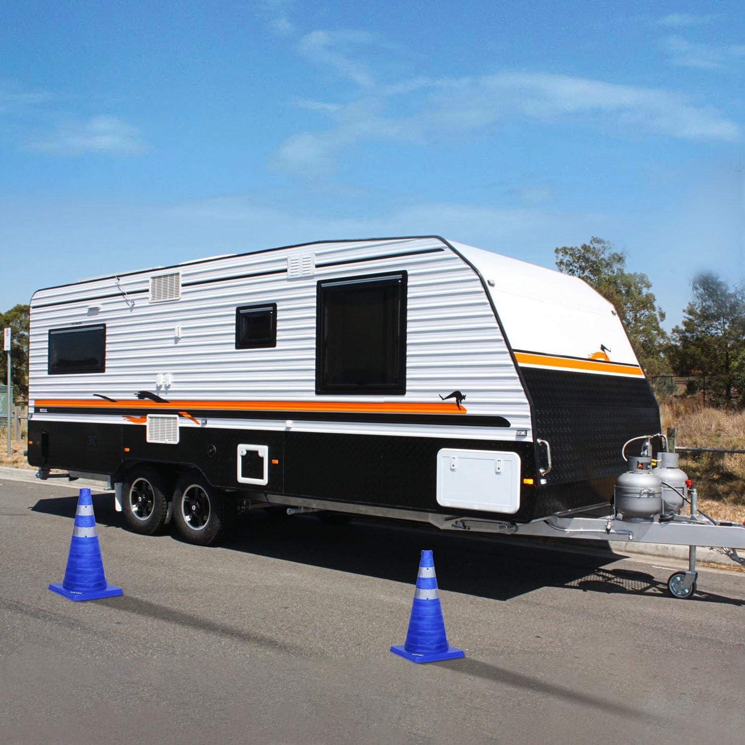 Conos de Tráfico Plegables BATTIFE 18" Azul - 2 Pack