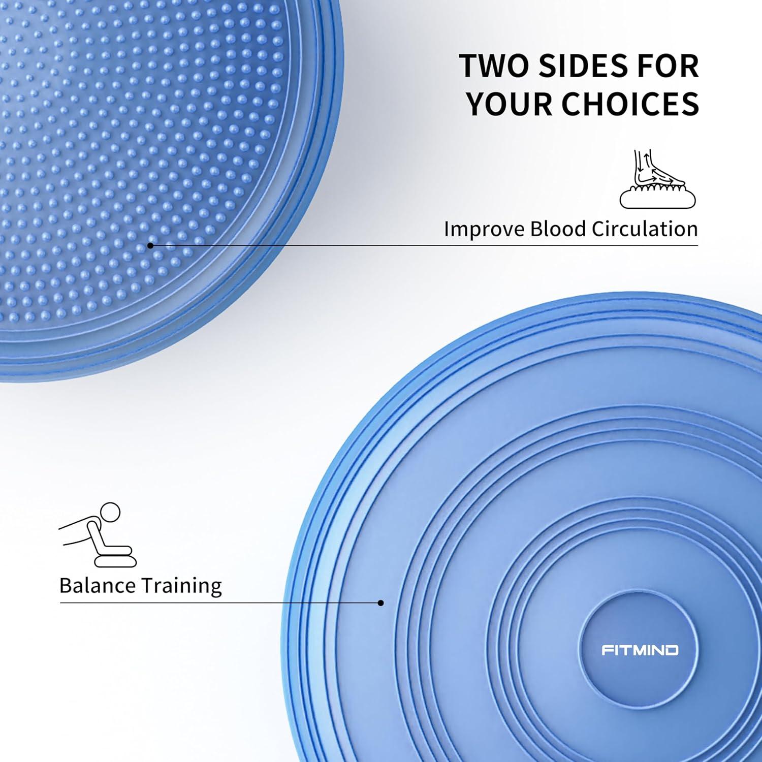 Cojín de Inestabilidad Inflable FITMIND 33cm Antideslizante 300kg