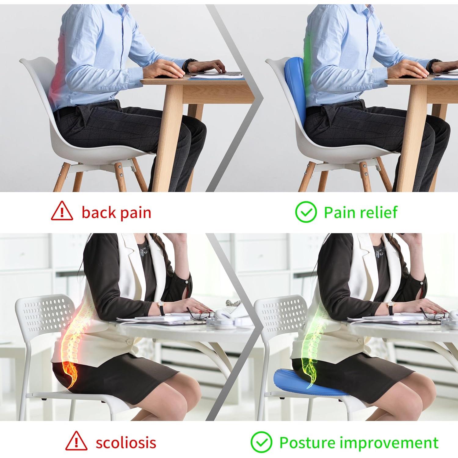 Cojín de Inestabilidad Inflable FITMIND 33cm Antideslizante 300kg