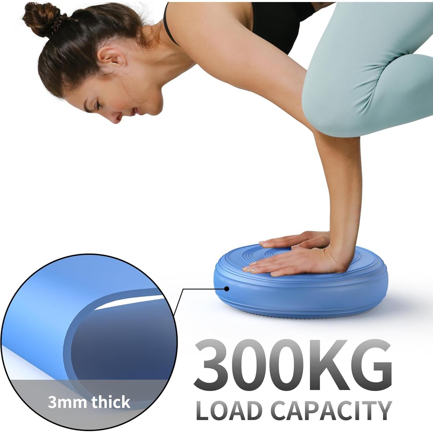 Cojín de Inestabilidad Inflable FITMIND 33cm Antideslizante 300kg