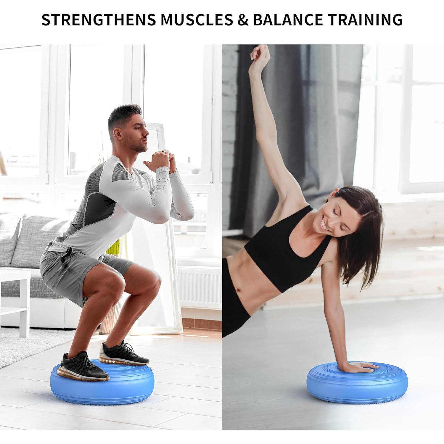 Cojín de Inestabilidad Inflable FITMIND 33cm Antideslizante 300kg