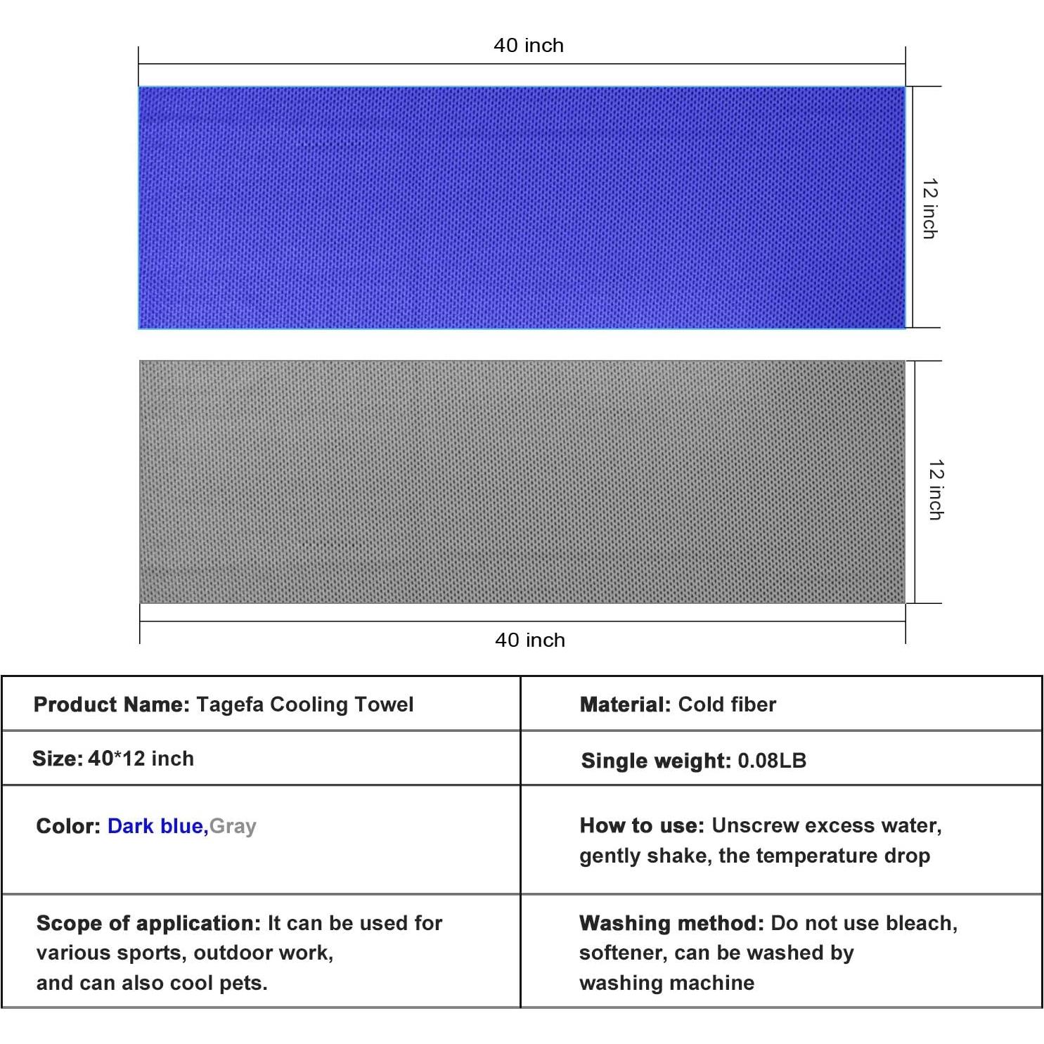 Toalla Enfriadora Tagefa 20 Unidades 101.6x30.5cm Fibra