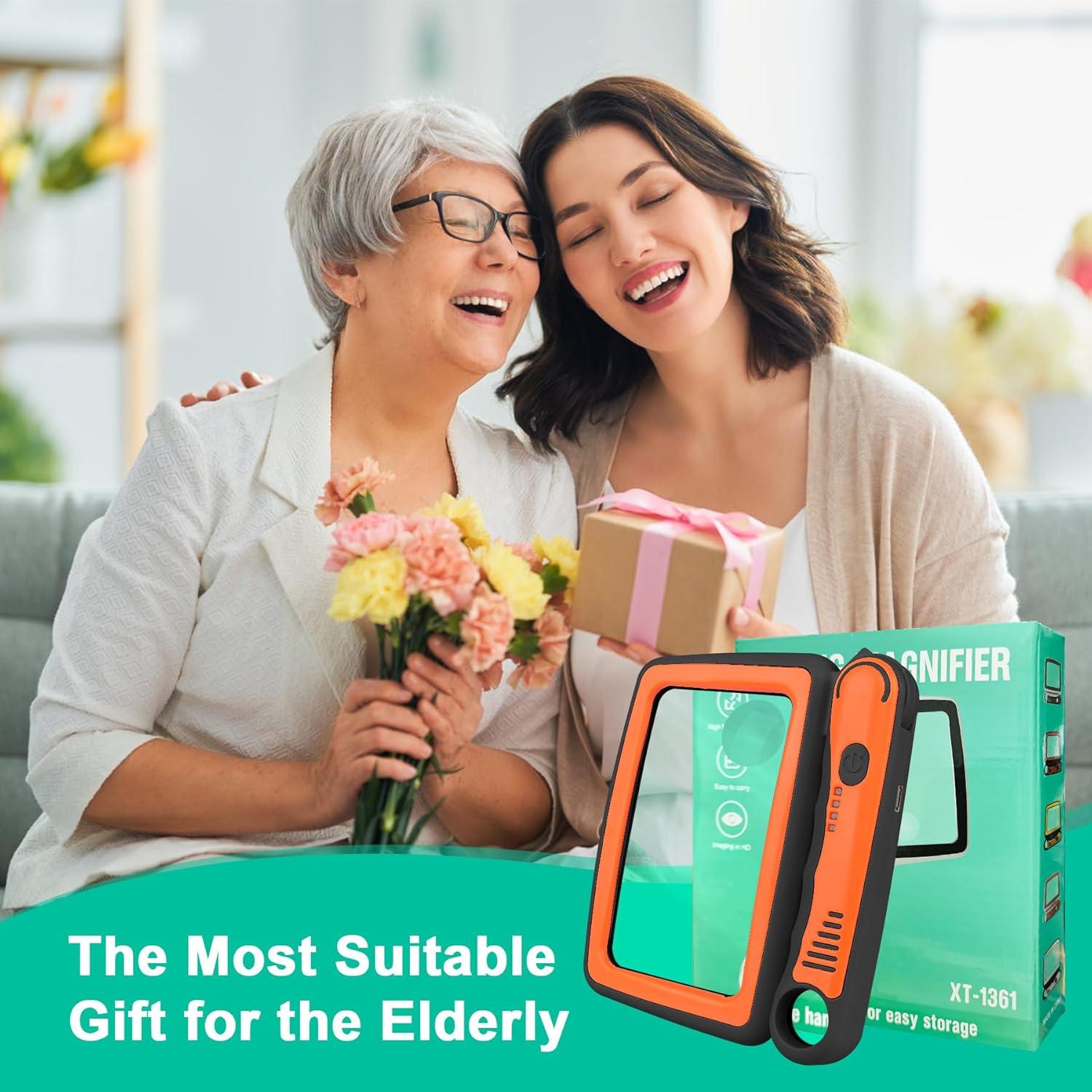 Lupa de Mano TUGEOVO con Luz LED 5X 10X 45X Plegable