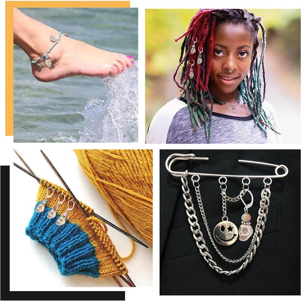 Marcadores de Puntos NBEADS 15 Pcs Calavera Acrílico Colorido