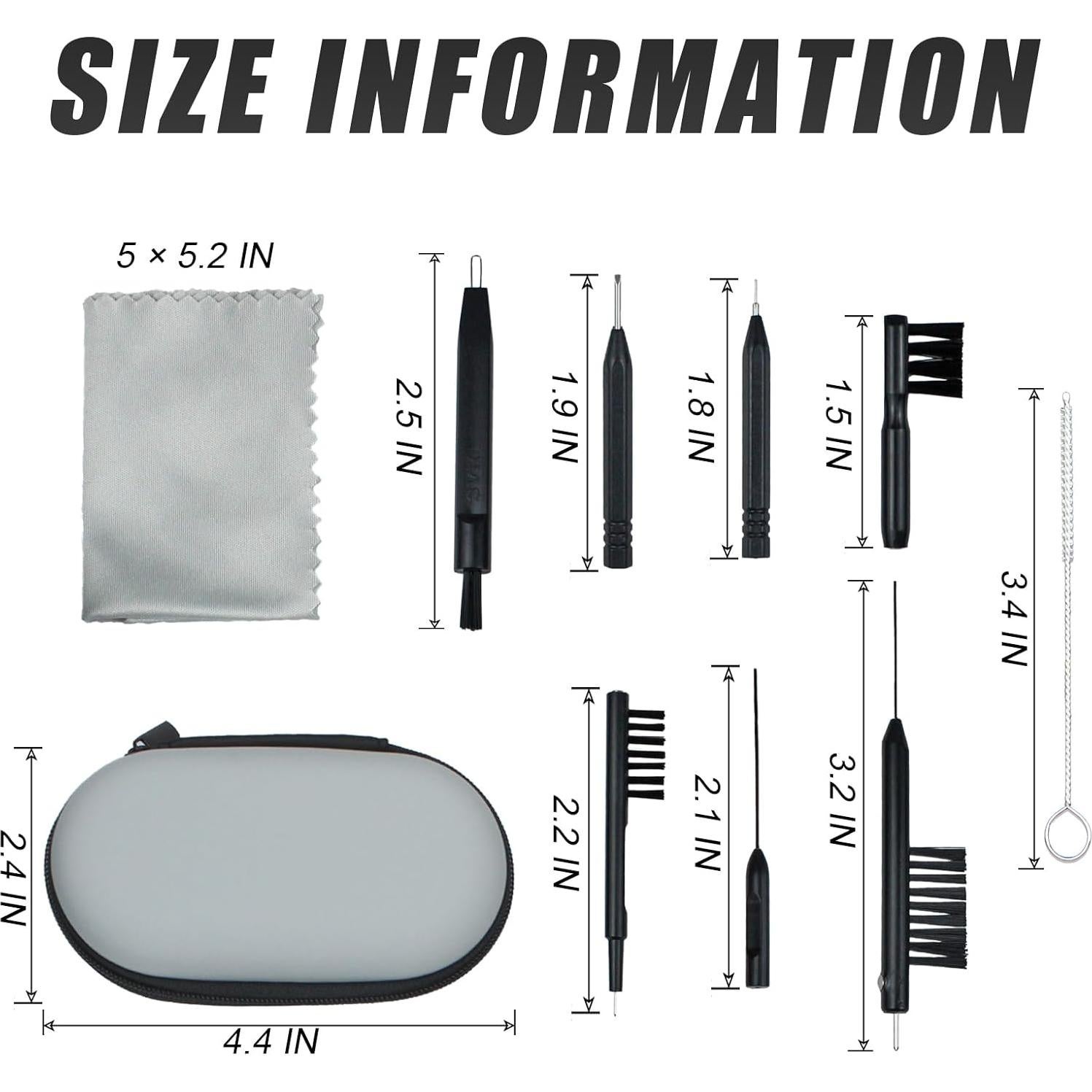 Kit de Limpieza de Audífonos IAXSEE 10 Piezas Multifuncional