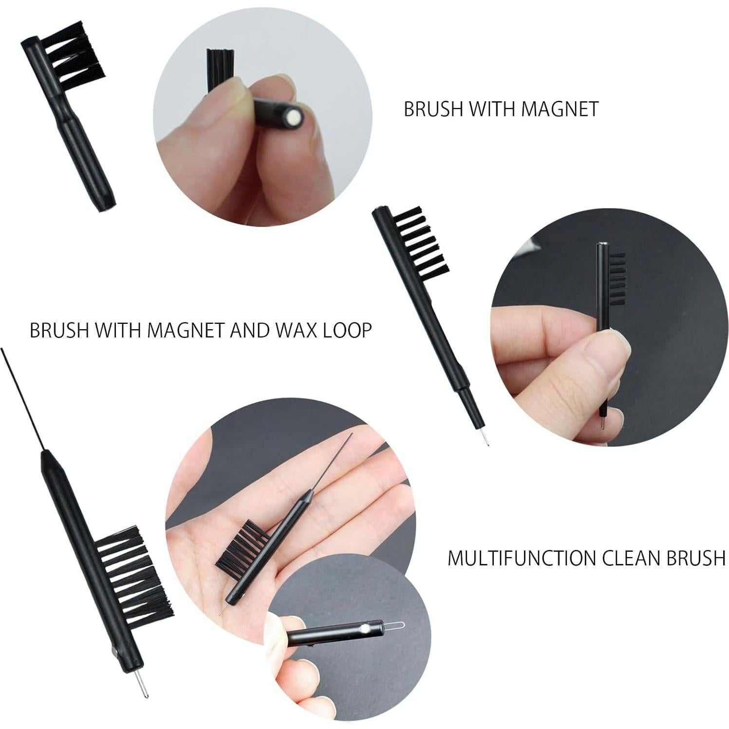 Kit de Limpieza de Audífonos IAXSEE 10 Piezas Multifuncional