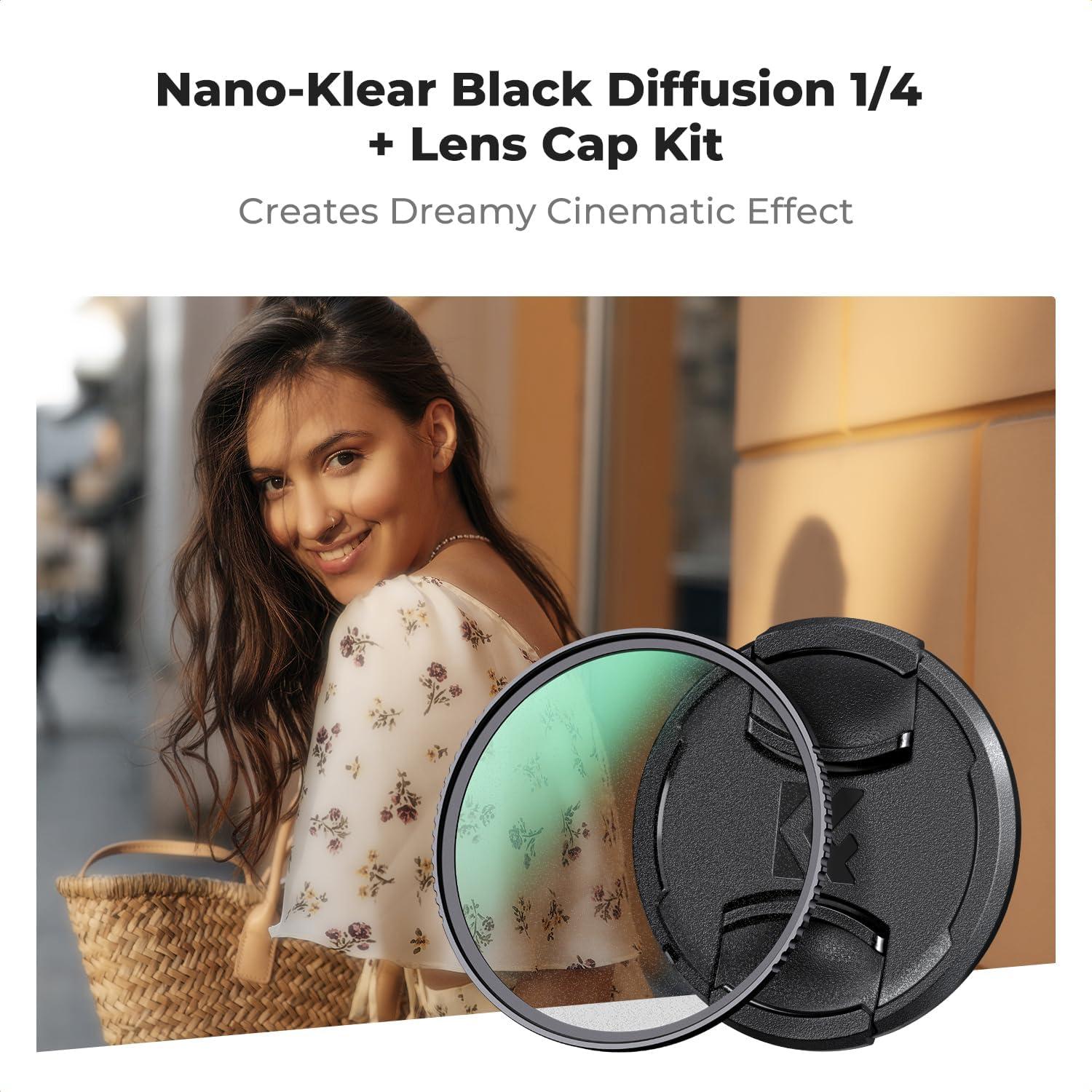 Filtro de Difusión Negra 1/4 K&F Concept 37mm para Fotografía