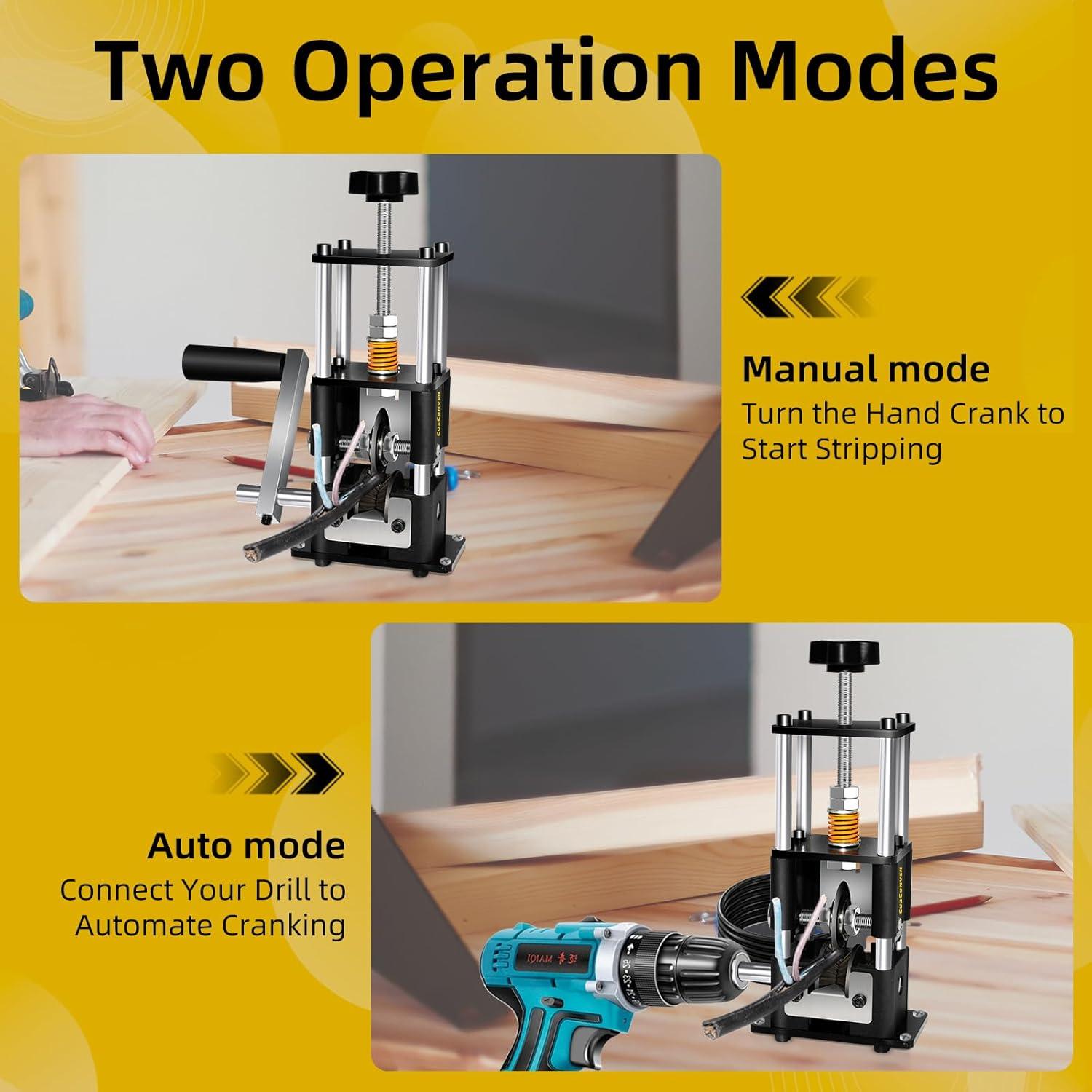 Máquina Pelacables CuzConven CC-SM-01 0.76-2.54 cm Manual y Eléctrica