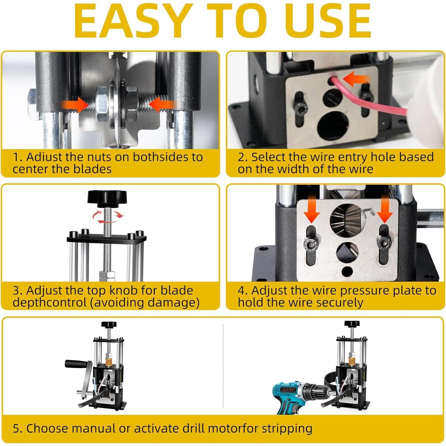 Máquina Pelacables CuzConven CC-SM-01 0.76-2.54 cm Manual y Eléctrica