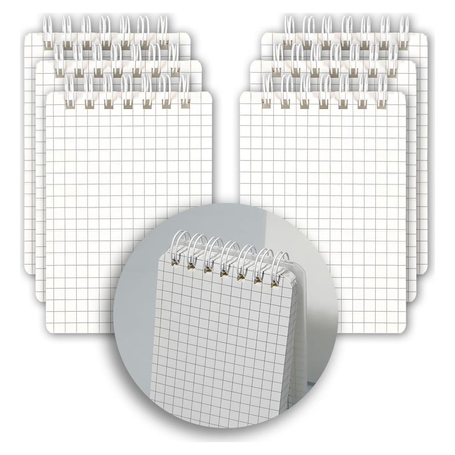 Paquete de 6 cuadernos en espiral TUZAA A7 impermeables