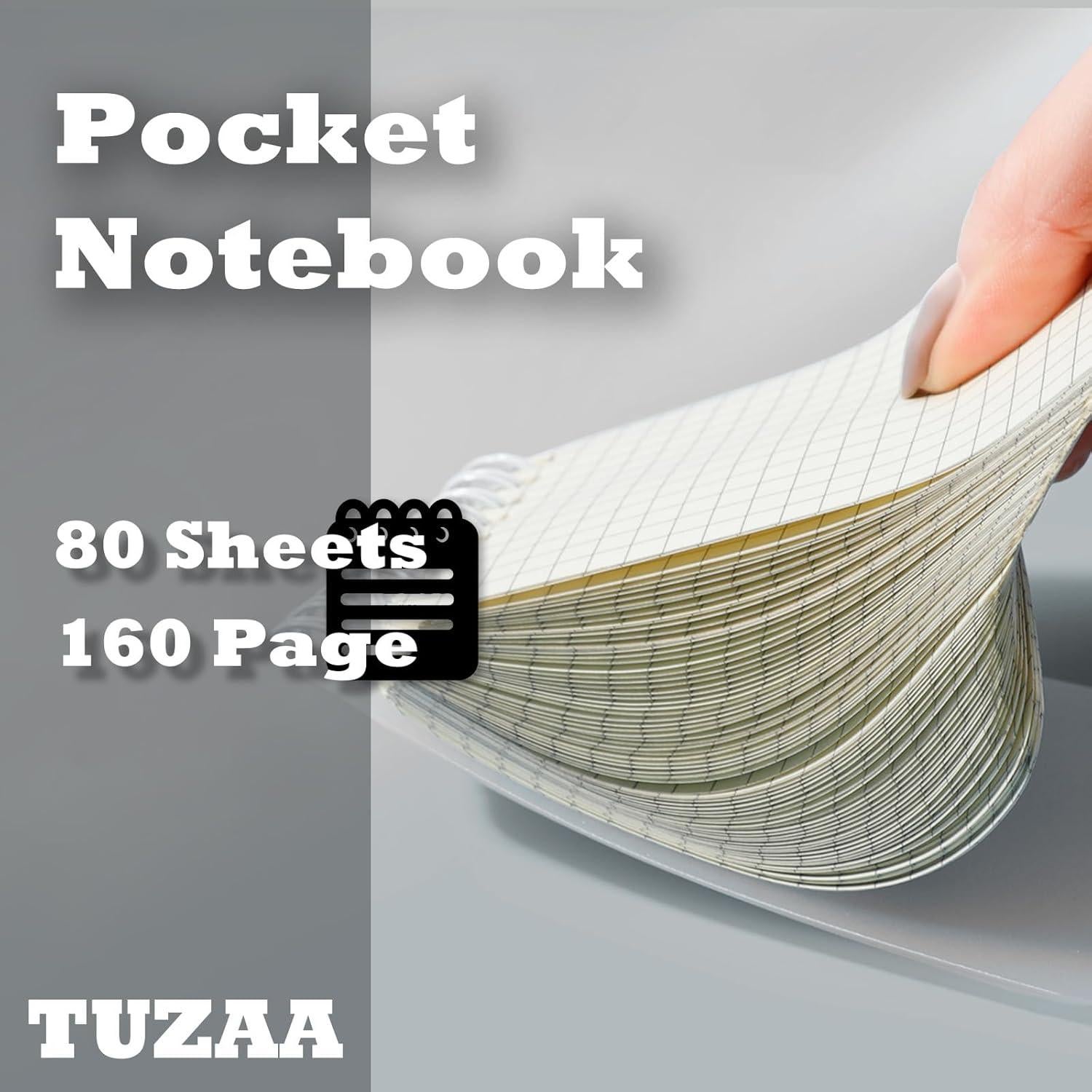 Paquete de 6 cuadernos en espiral TUZAA A7 impermeables