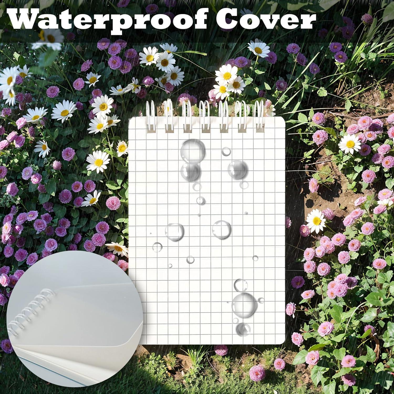 Paquete de 6 cuadernos en espiral TUZAA A7 impermeables