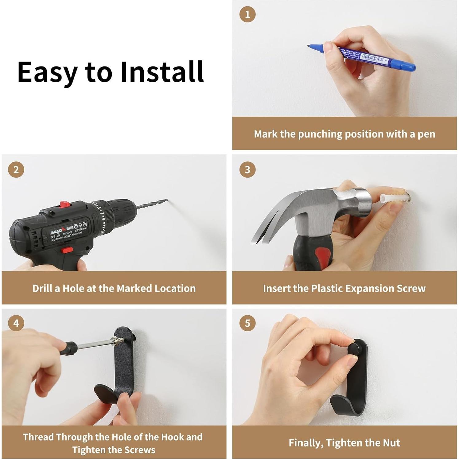 Cestas Colgantes de Algodón INJORAN - Set de 3 Boho Caramelo