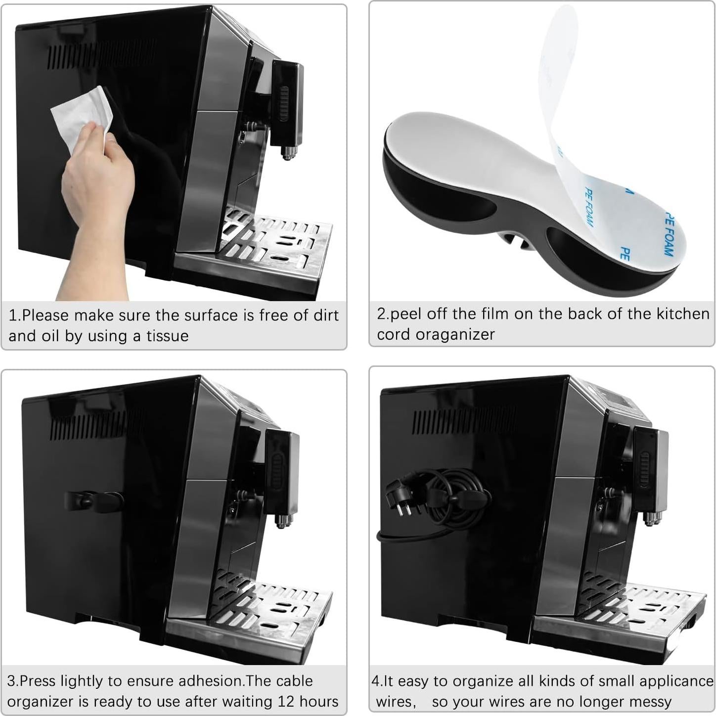 Organizador de Cables Nearockle para Electrodomésticos de Cocina - 2 Piezas