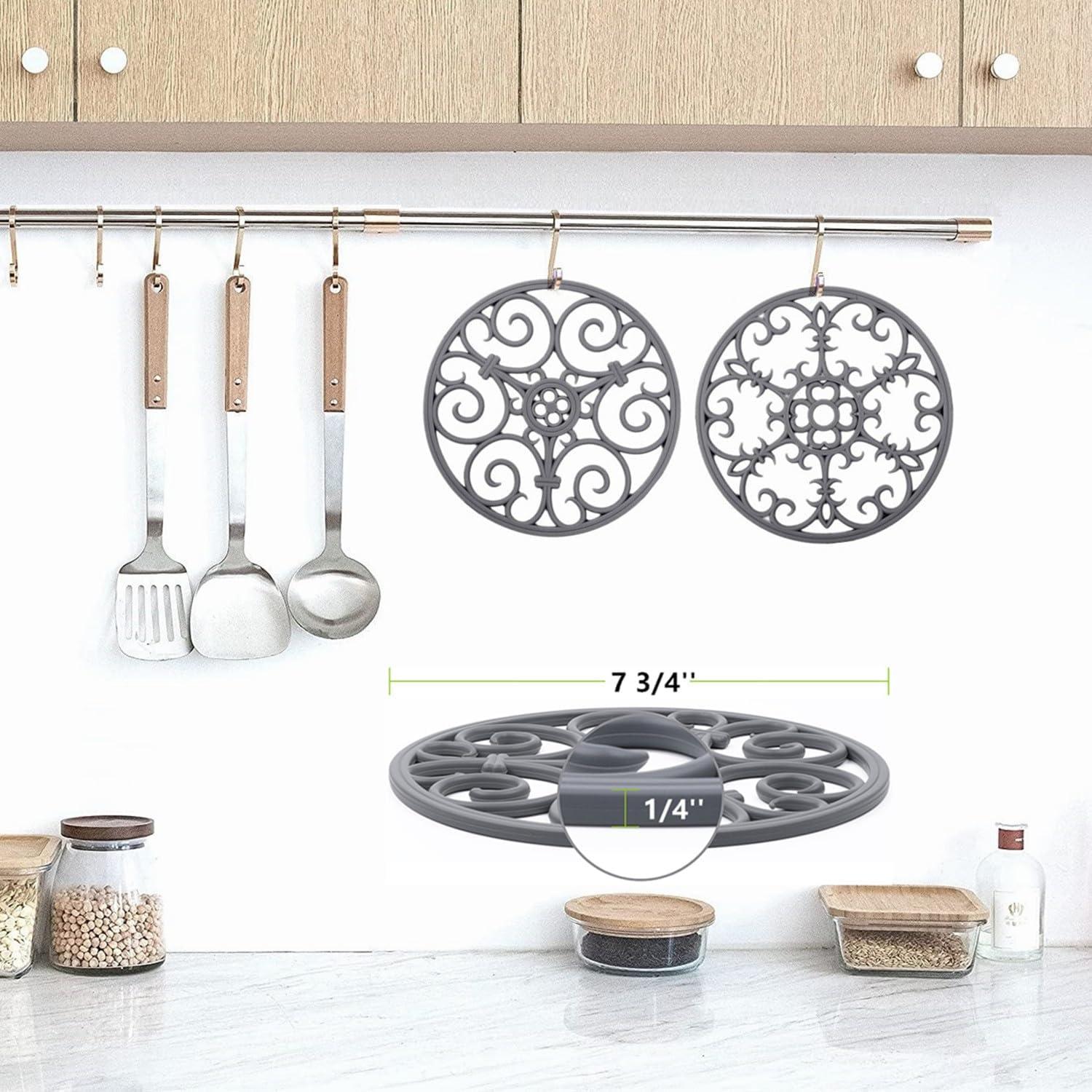 Trivete de Silicona IYYI Antideslizante 20 cm Negro