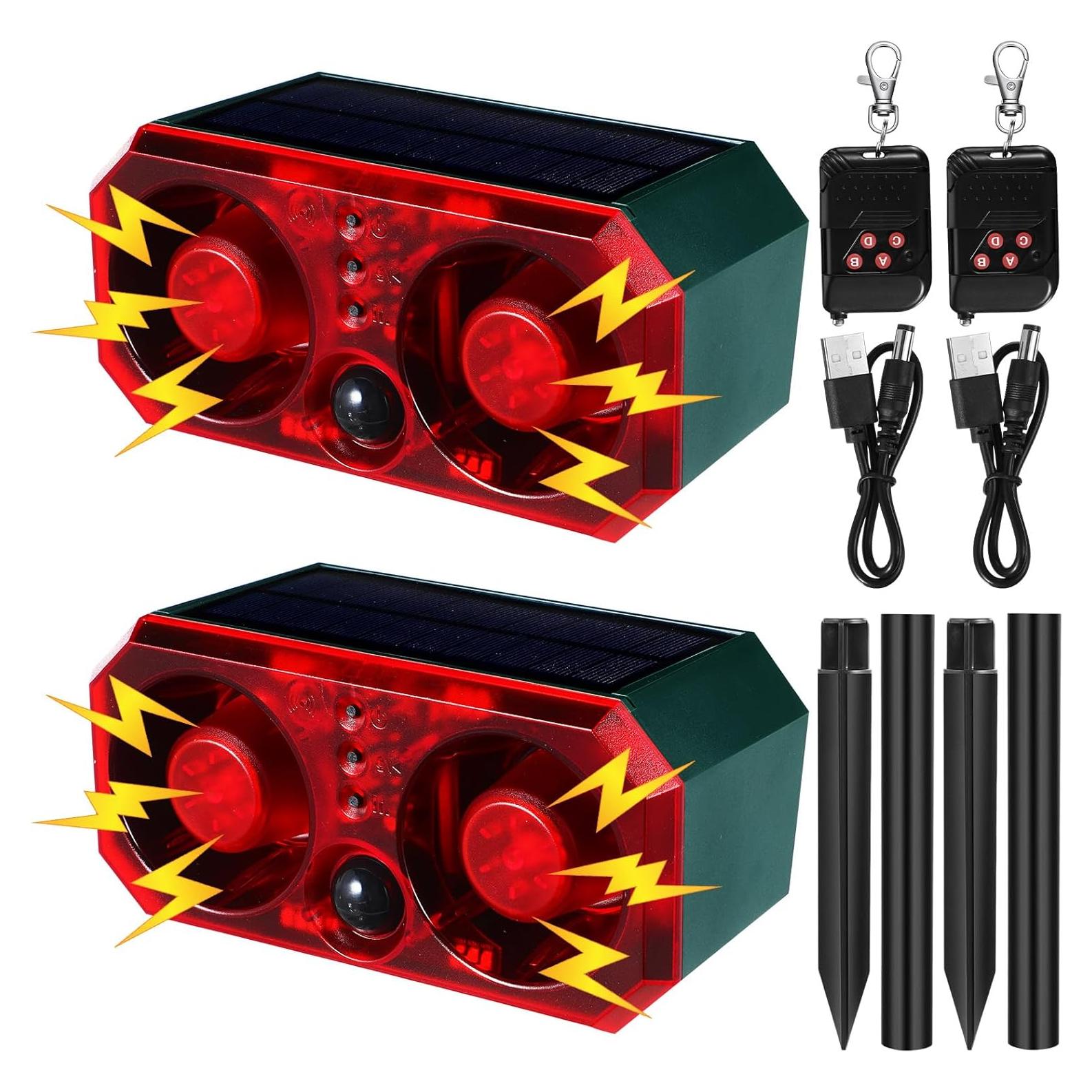 Alarma de Movimiento Solar Qualirey 2 Pcs con Control Remoto