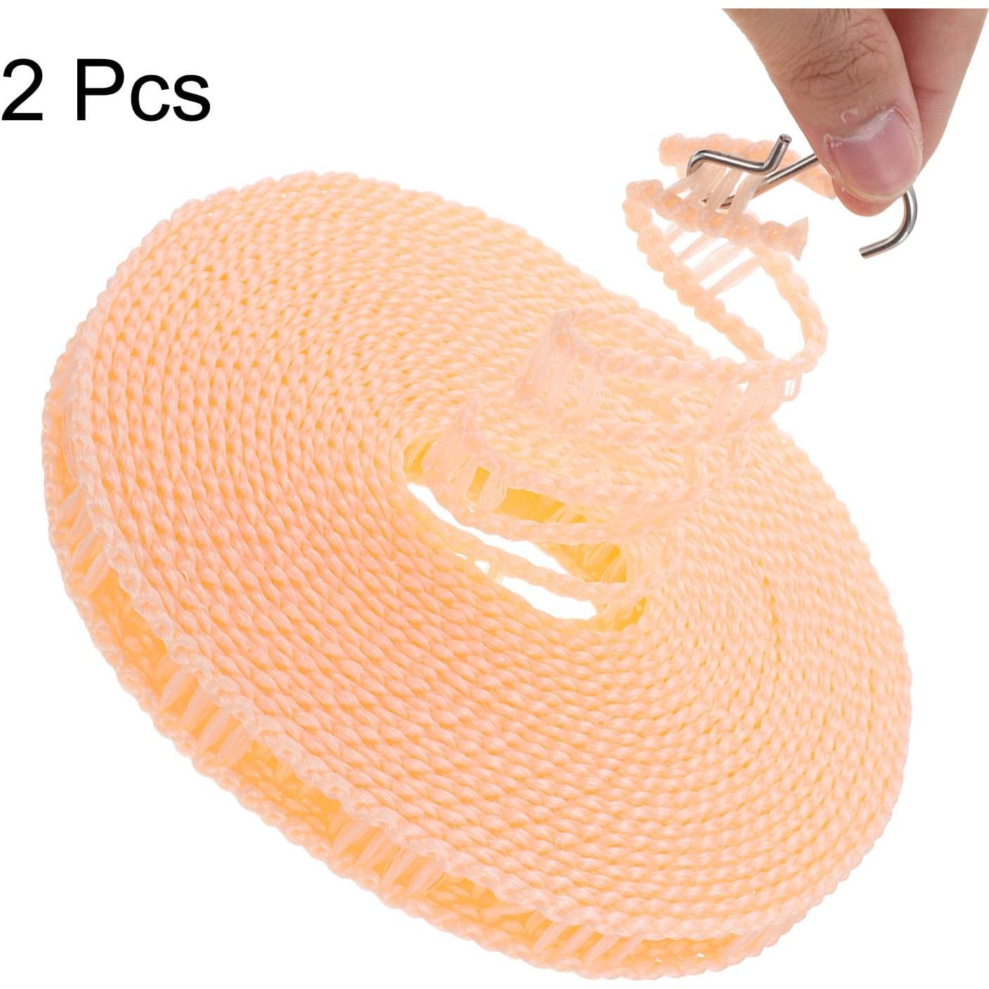 Cuerda de Ropa Portátil uxcell 5M Antideslizante Beige