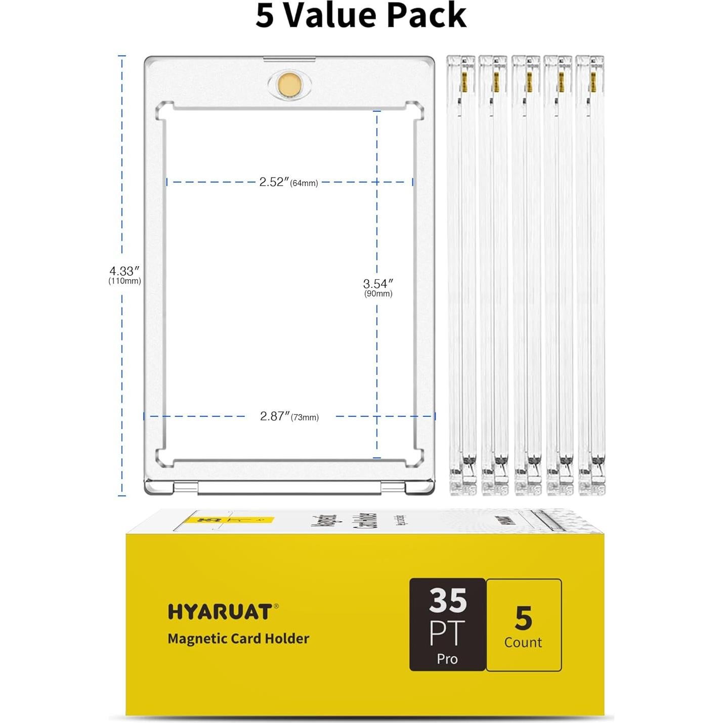 Soportes Magnéticos para Tarjetas 35PT HYARUAT - Paquete de 5