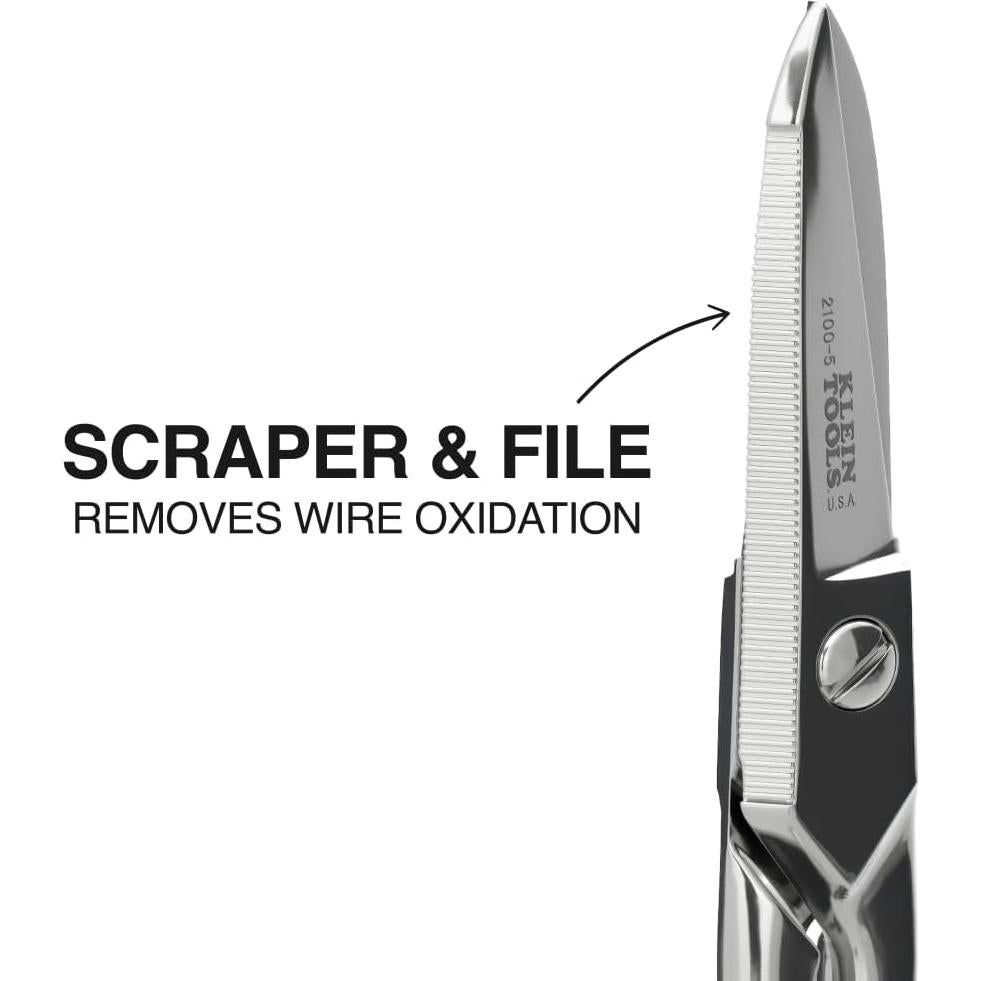 Tijeras de Electricista Klein Tools 2100-5, Acero Niquelado 13.34 cm