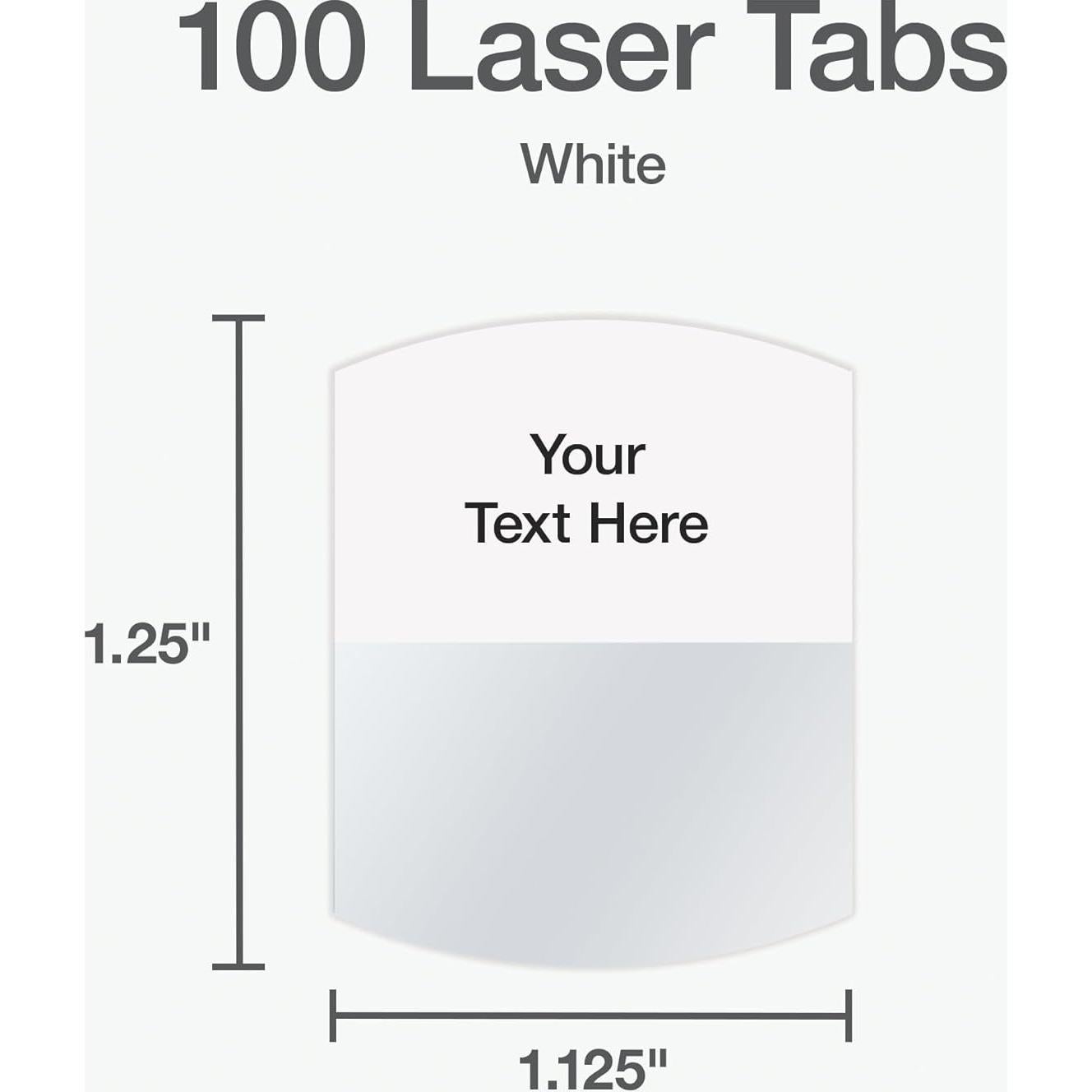 Divisores de Índice Redi-Tag 100 Pestañas Blancas