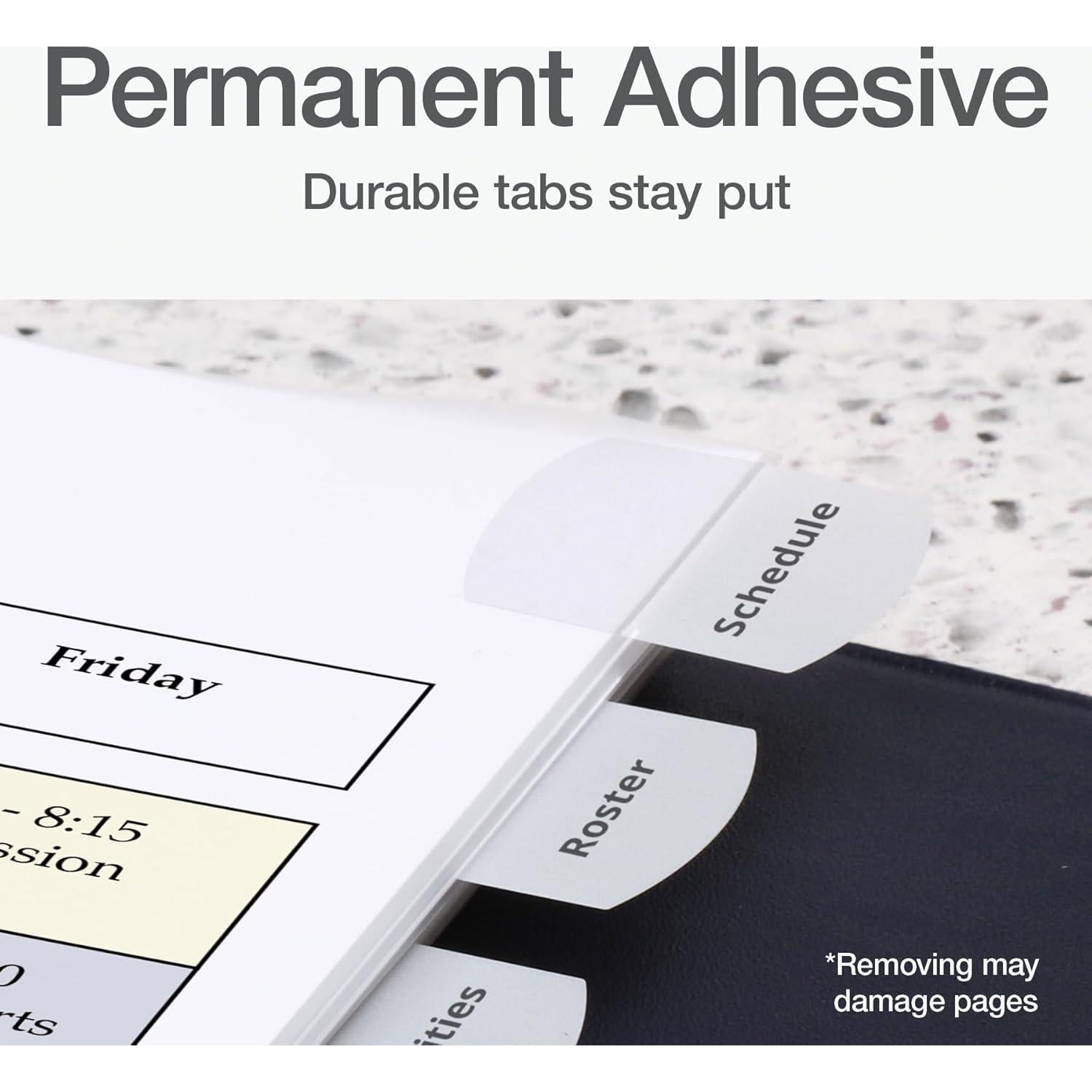 Divisores de Índice Redi-Tag 100 Pestañas Blancas