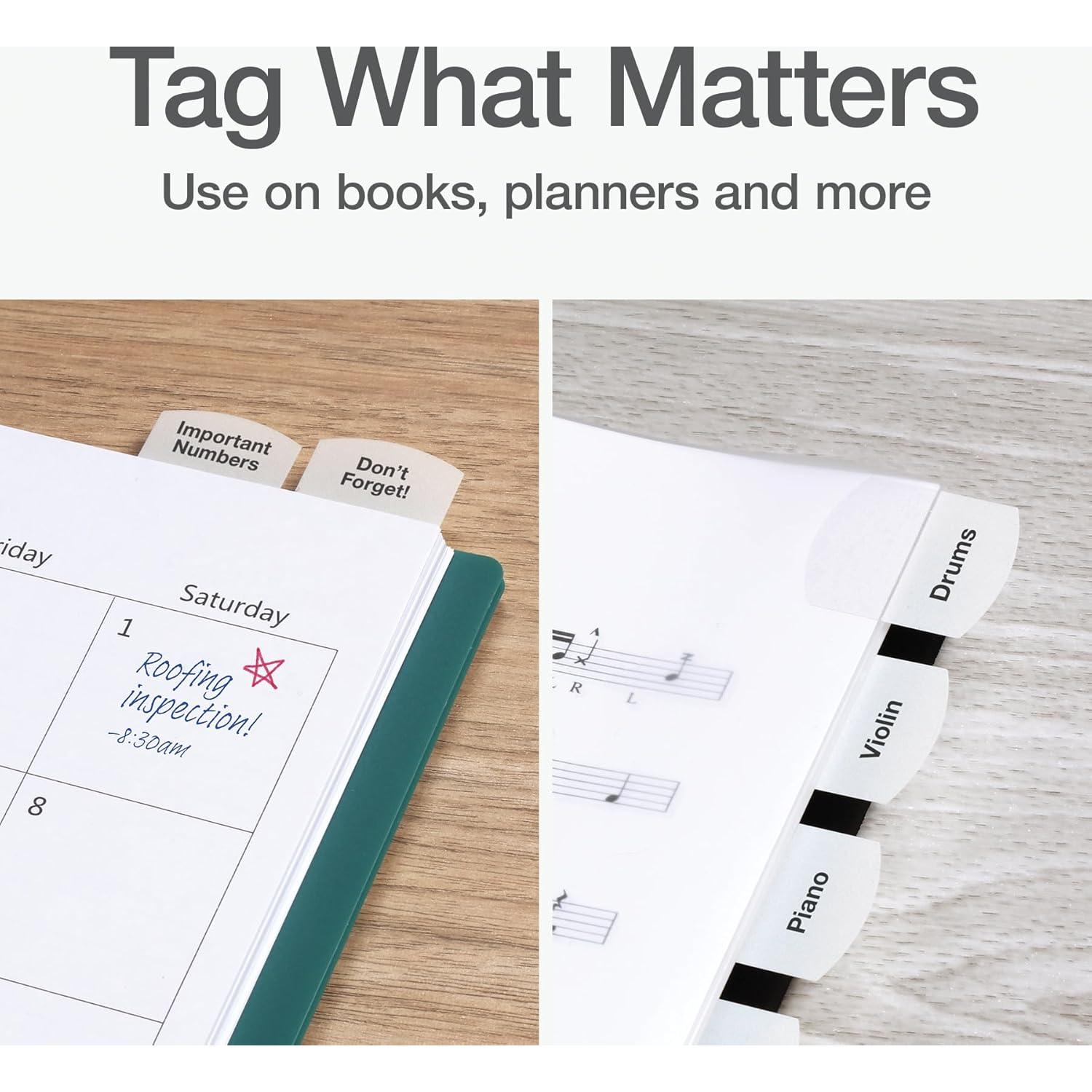 Divisores de Índice Redi-Tag 100 Pestañas Blancas