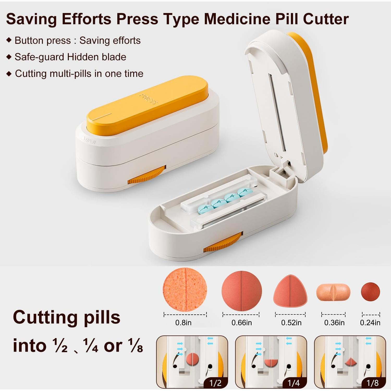 Cortador de Pastillas Vilosa Naranja con Cuchilla de Acero Inoxidable