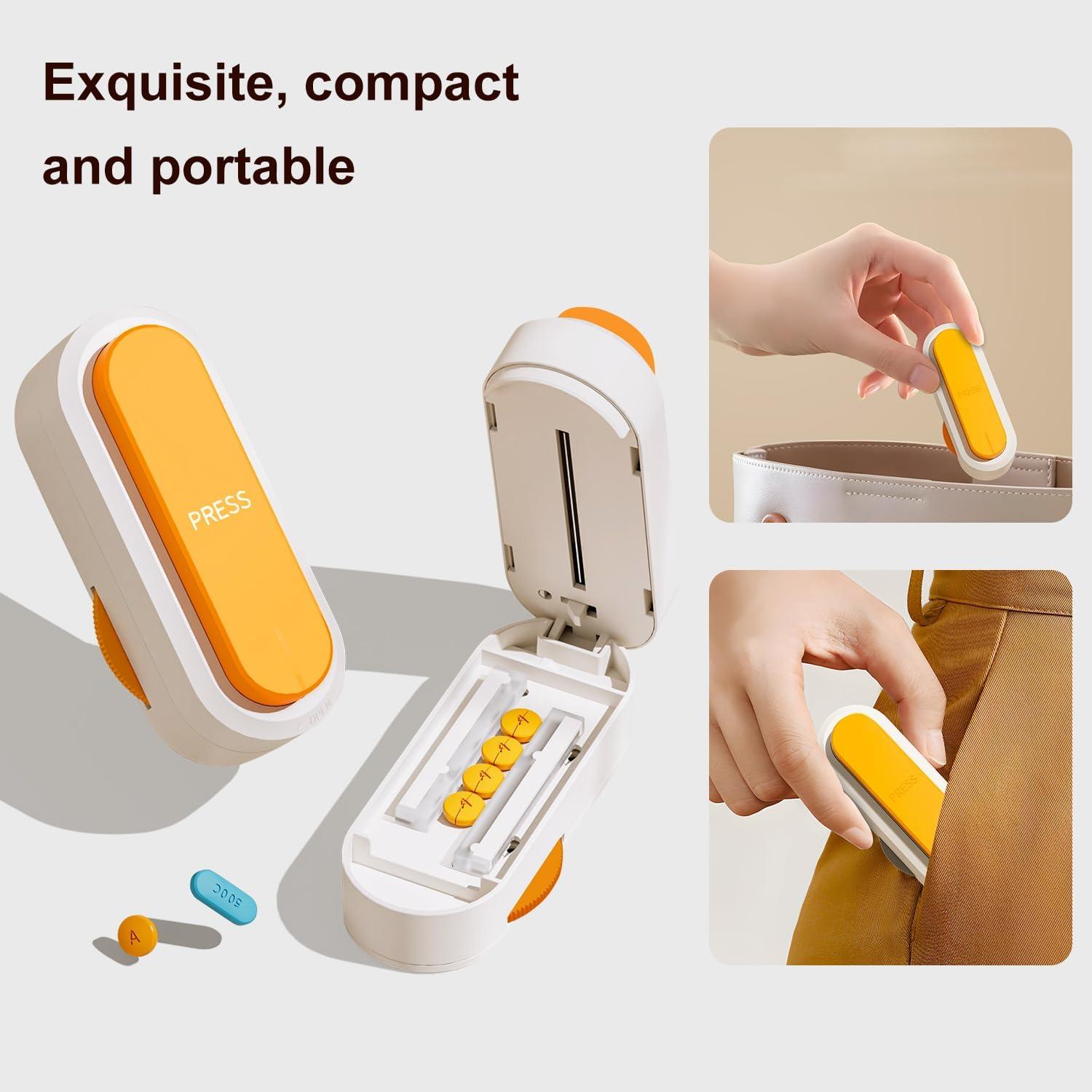 Cortador de Pastillas Vilosa Naranja con Cuchilla de Acero Inoxidable