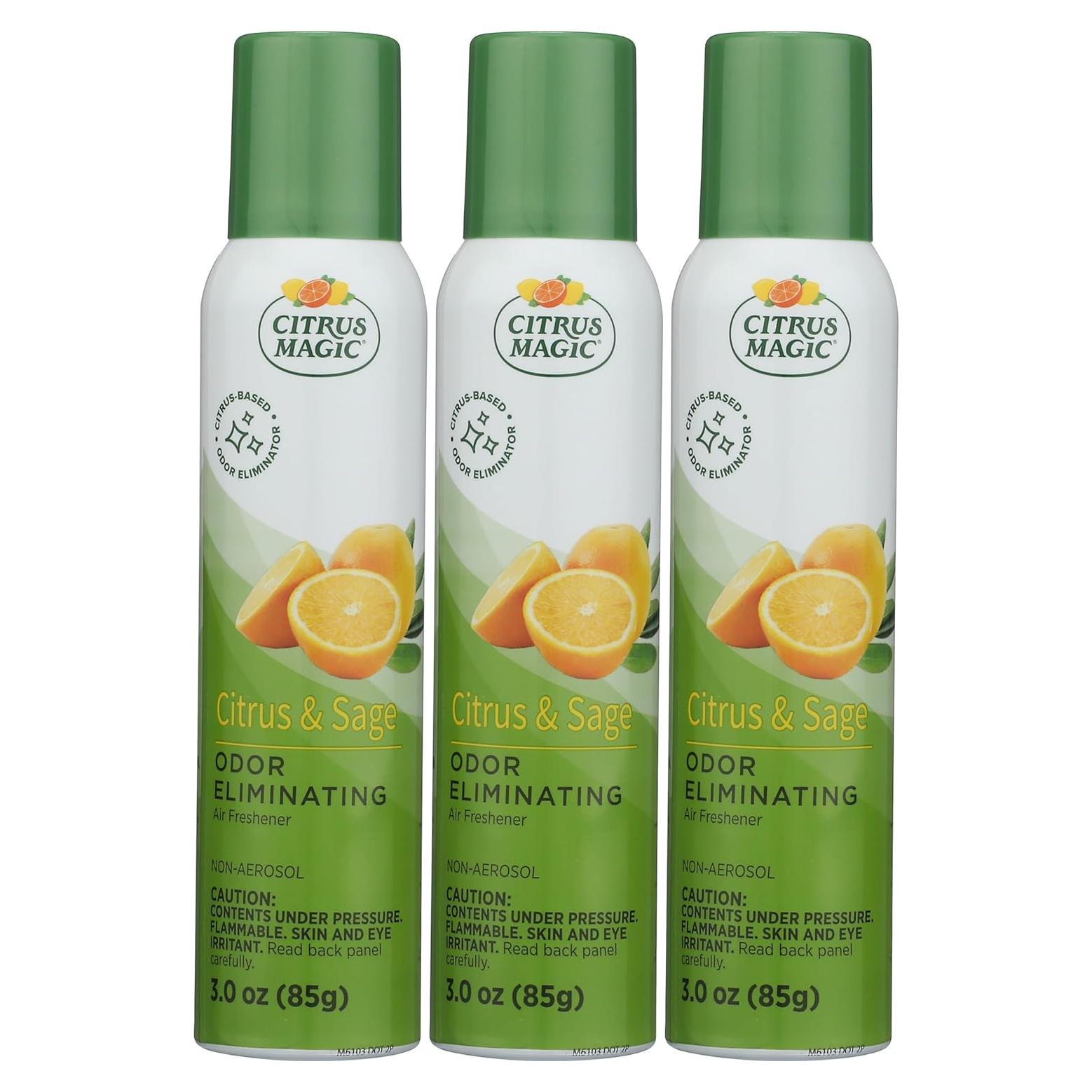Spray Ambientador Citrus Magic 85g - Cítricos y Salvia, 3 Pzas