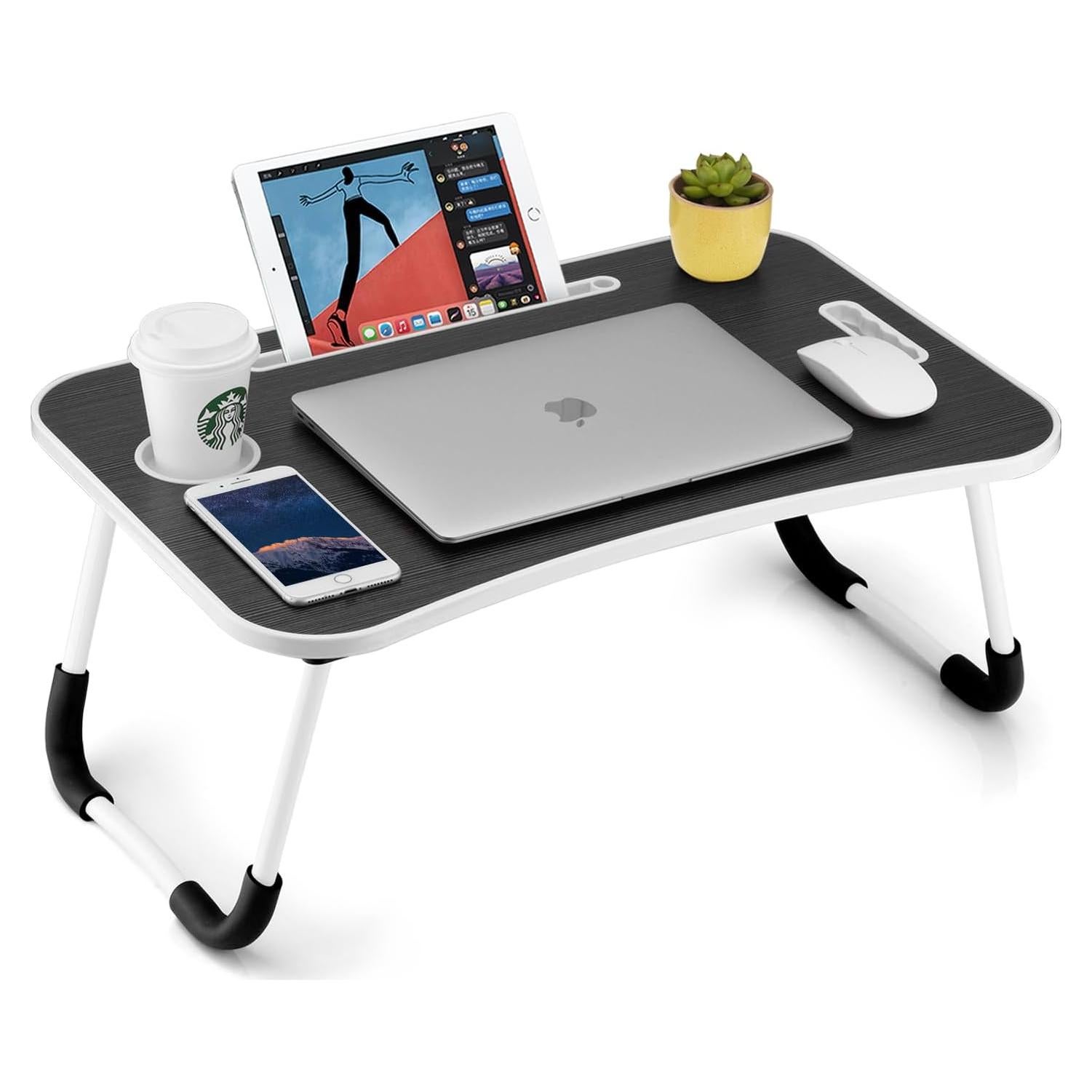 Mesa Plegable para Laptop FISYOD 59.7x39.9 cm Negra