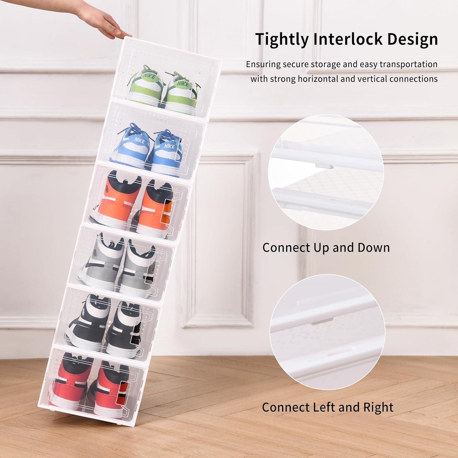 Cajas de Almacenamiento para Zapatos Trdongxu 12 Unidades Apilables