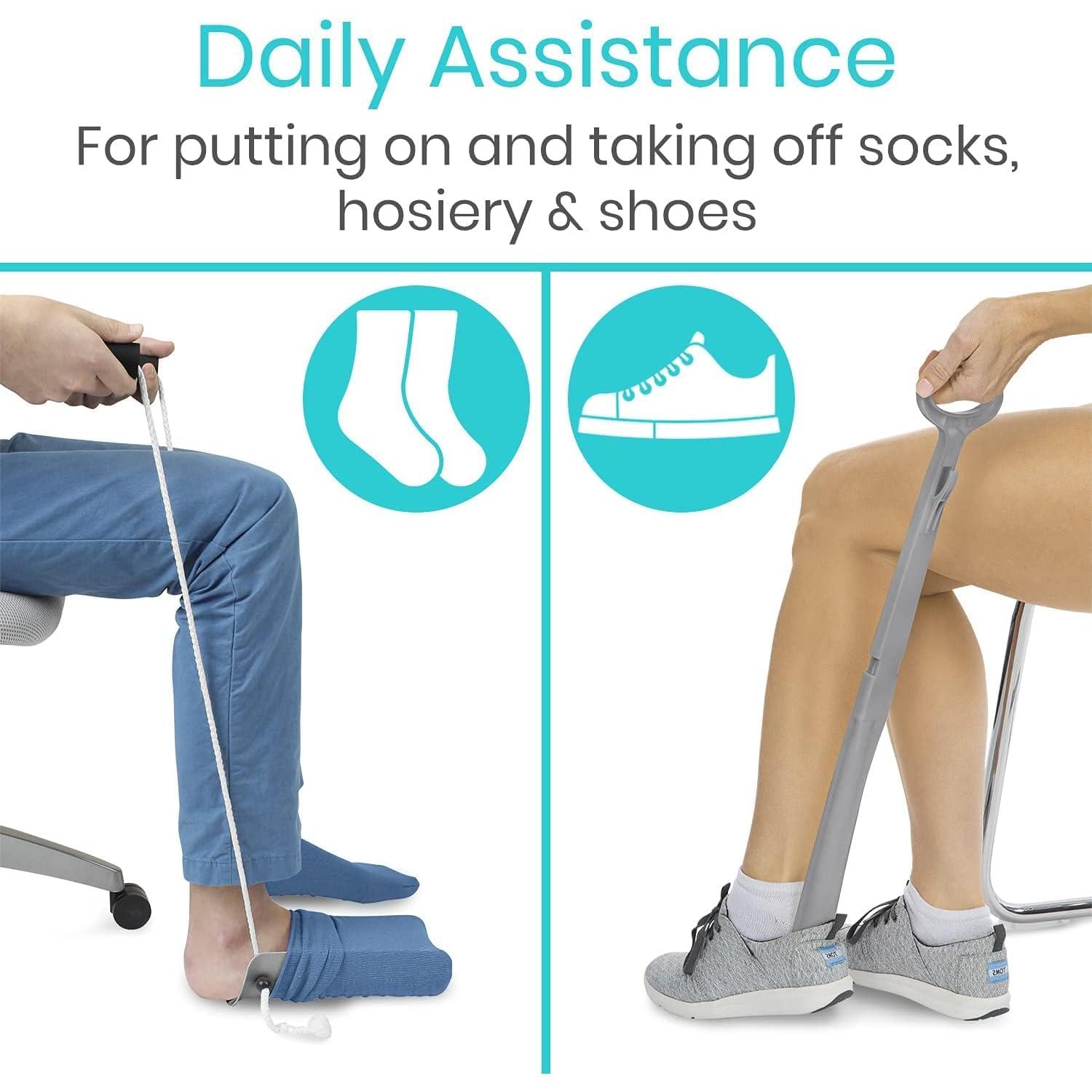 Kit de Ayuda para Poner Calcetines y Zapatos Vive - Ajustable