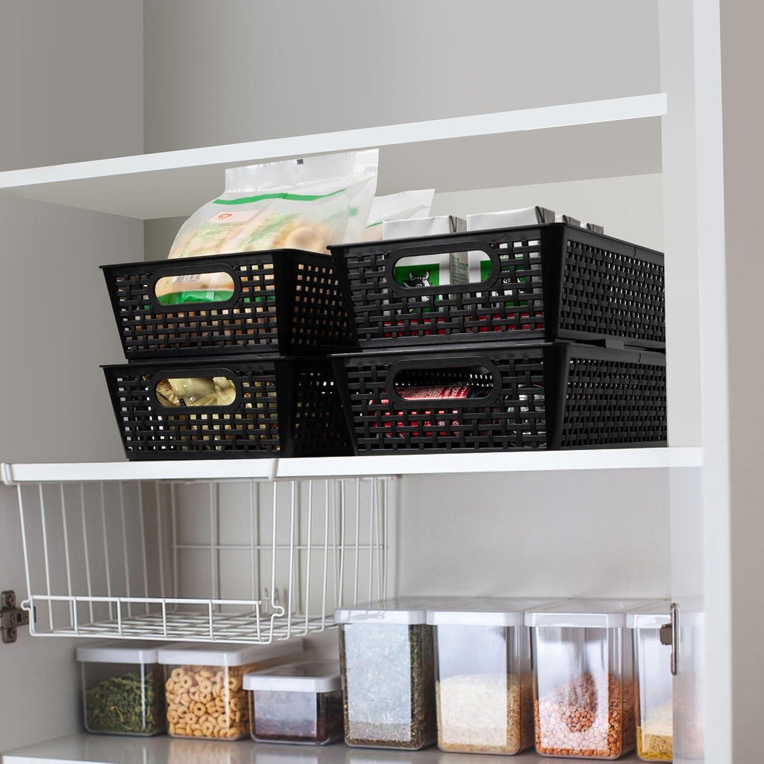 Cestas de Almacenamiento Apilables Tiawudi 6 Piezas 37.3x22.1x9.7cm