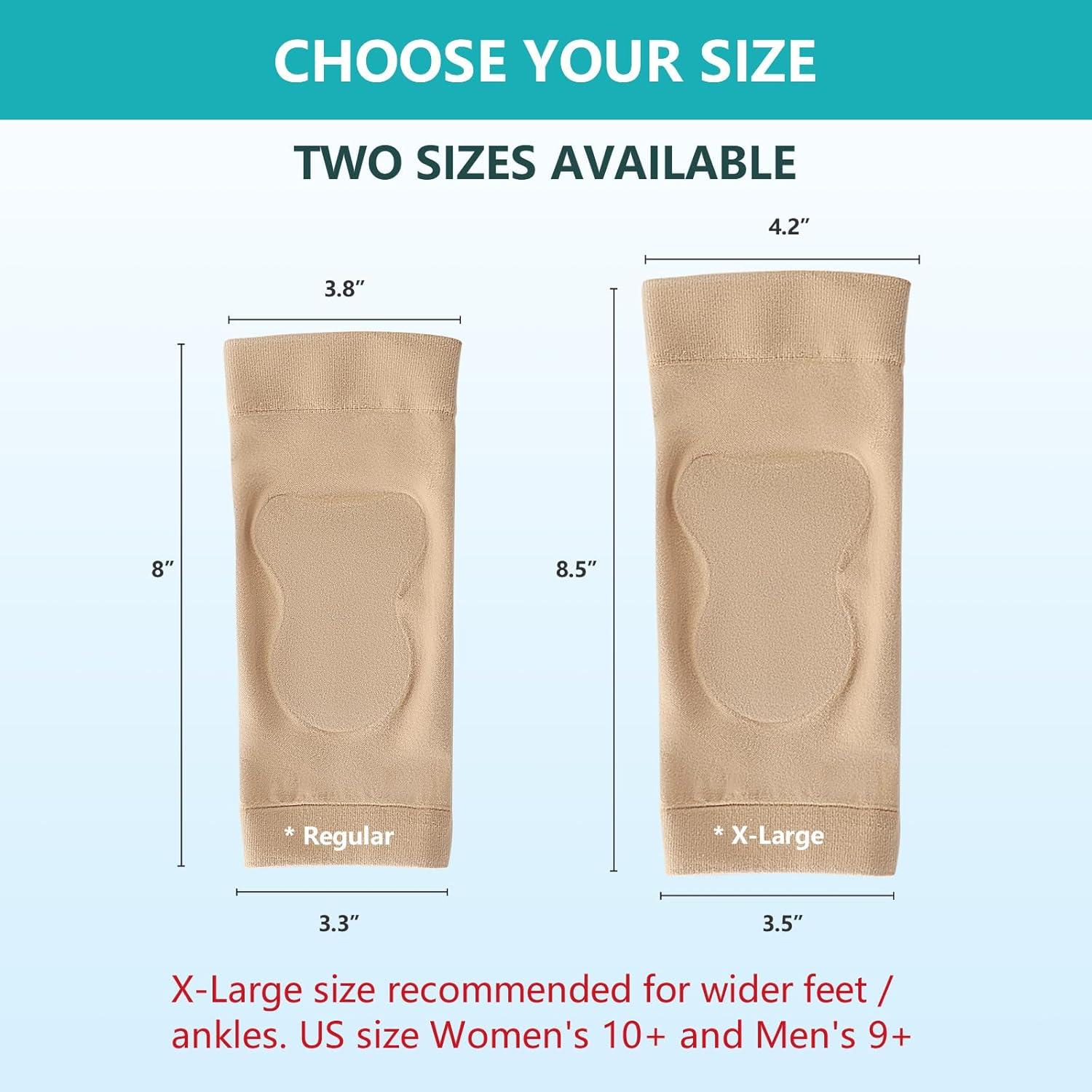 Protector de talón de Aquiles Promifun - Compresión Gel Beige - 1 par