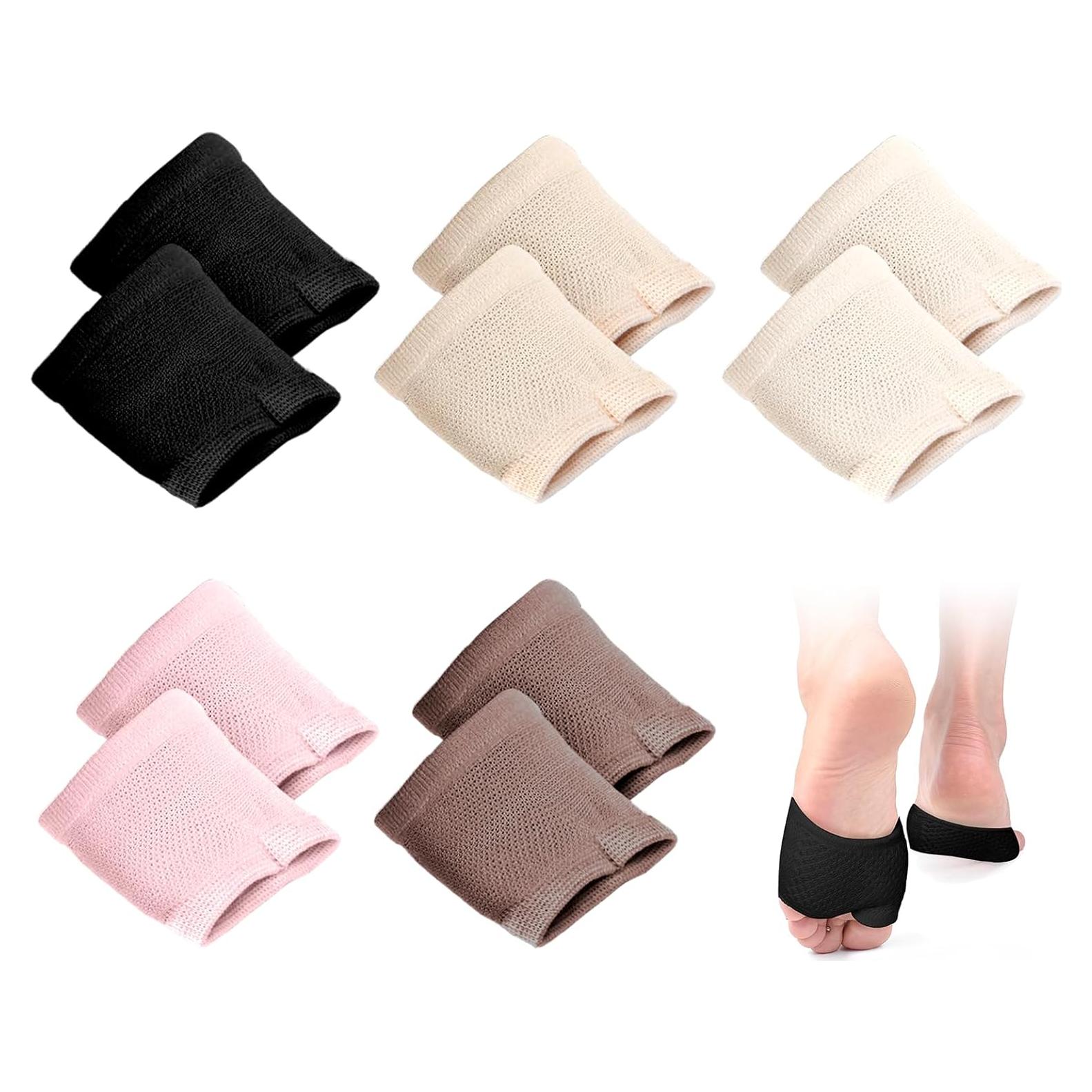 Medias Abiertas para Mulas de Mujeres - 5 Pares Algodón Antideslizantes