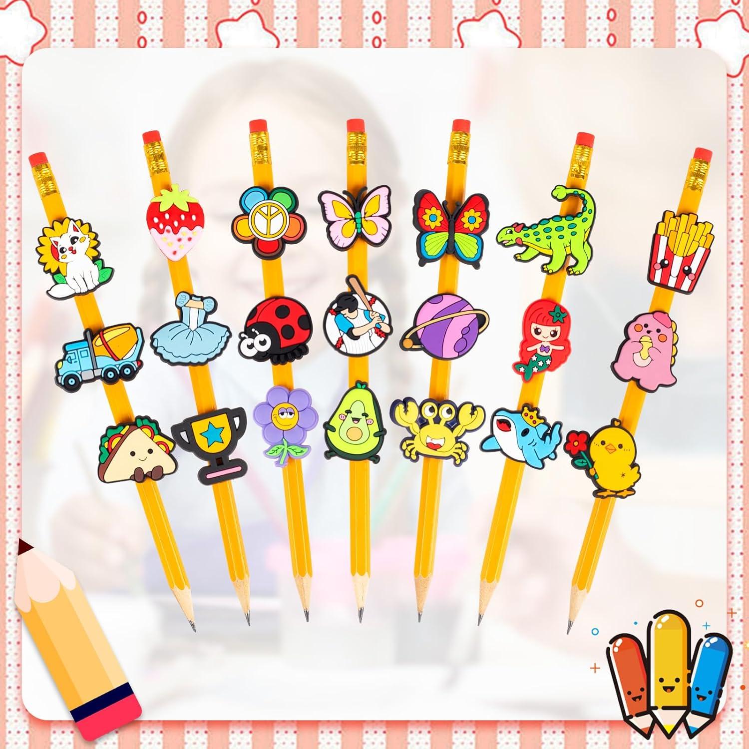 Toppers de Lápiz Sanglow, Paquete de 50 Animales y Dinosaurios