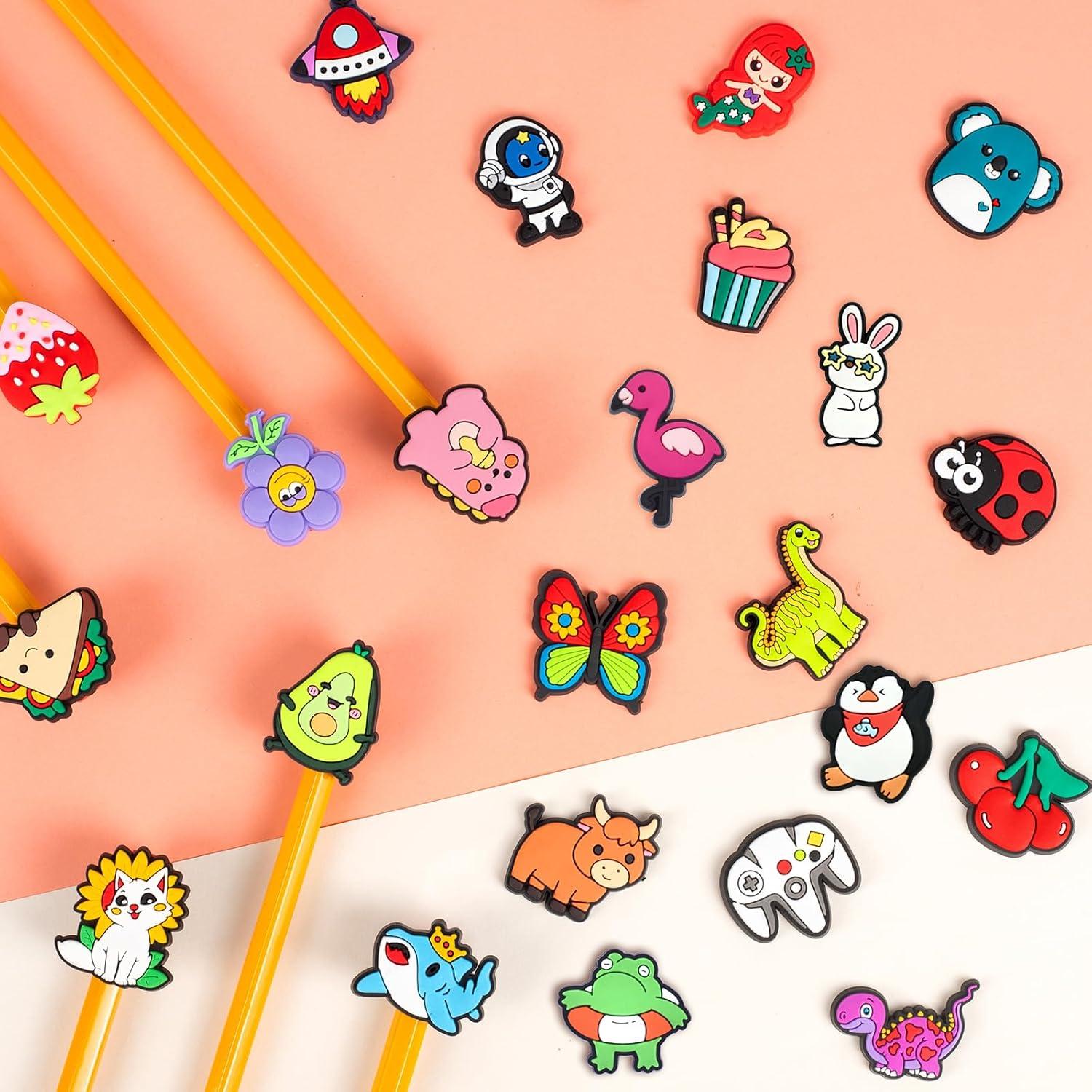 Toppers de Lápiz Sanglow, Paquete de 50 Animales y Dinosaurios