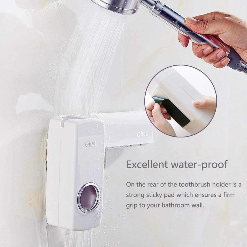 Dispensador de Pasta de Dientes Houvillage Blanco con Soporte