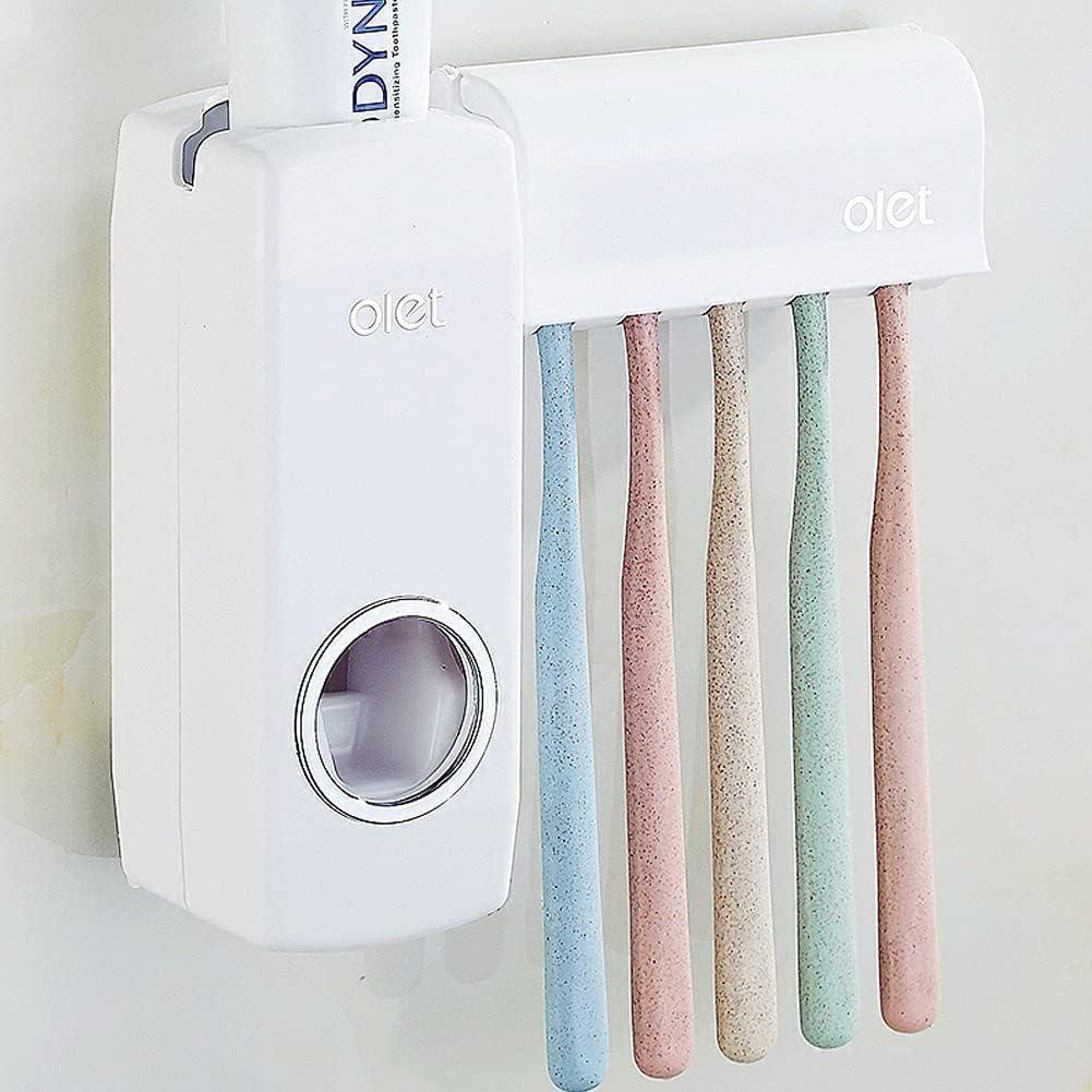 Dispensador de Pasta de Dientes Houvillage Blanco con Soporte