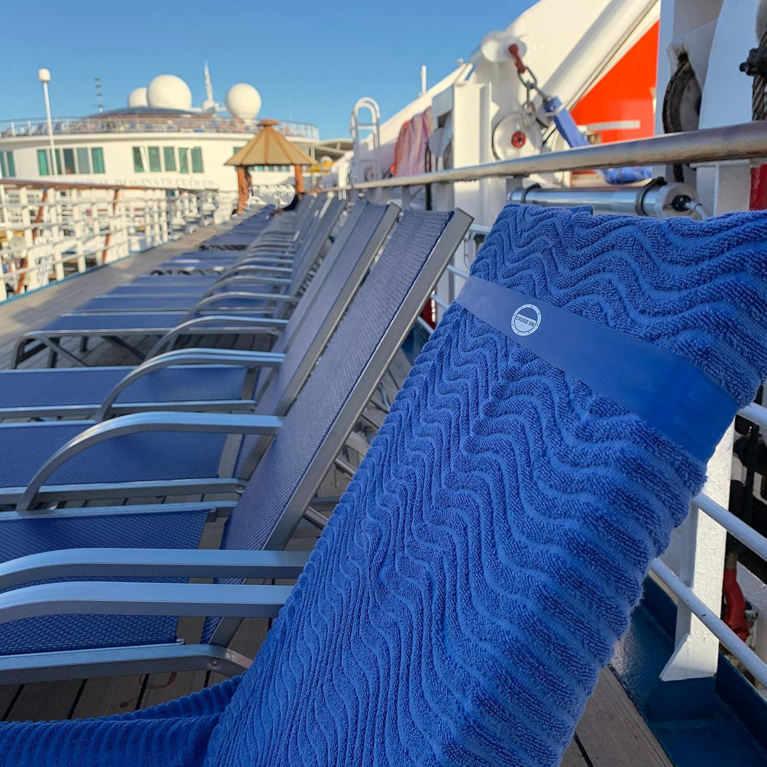 Bandas de Toalla Cruise On para Sillas de Playa - Paquete de 4